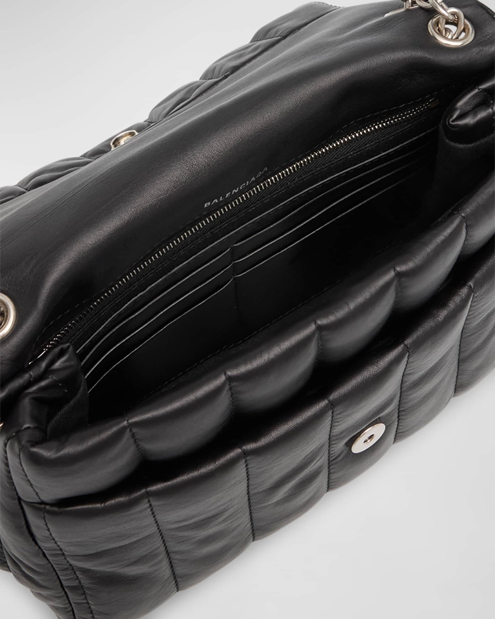 BALENCIAGA★Monaco テクスチャードレザー ミニショルダーバッグ BALENCIAGA＊MONACO MINI BAG レザー ミニバッグ＊送料込