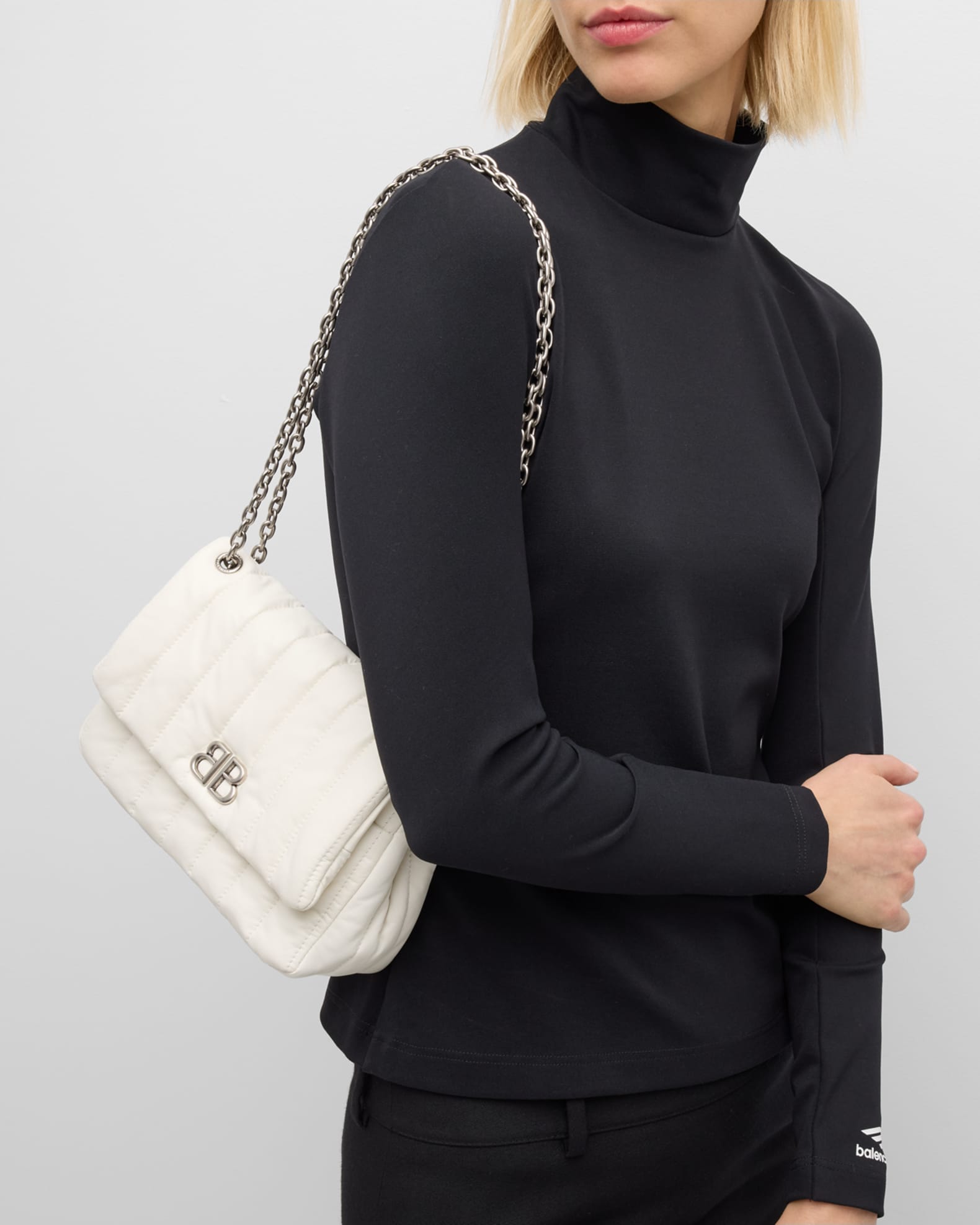 Balenciaga Monaco Mini Quilted Shoulder Bag | Neiman Marcus