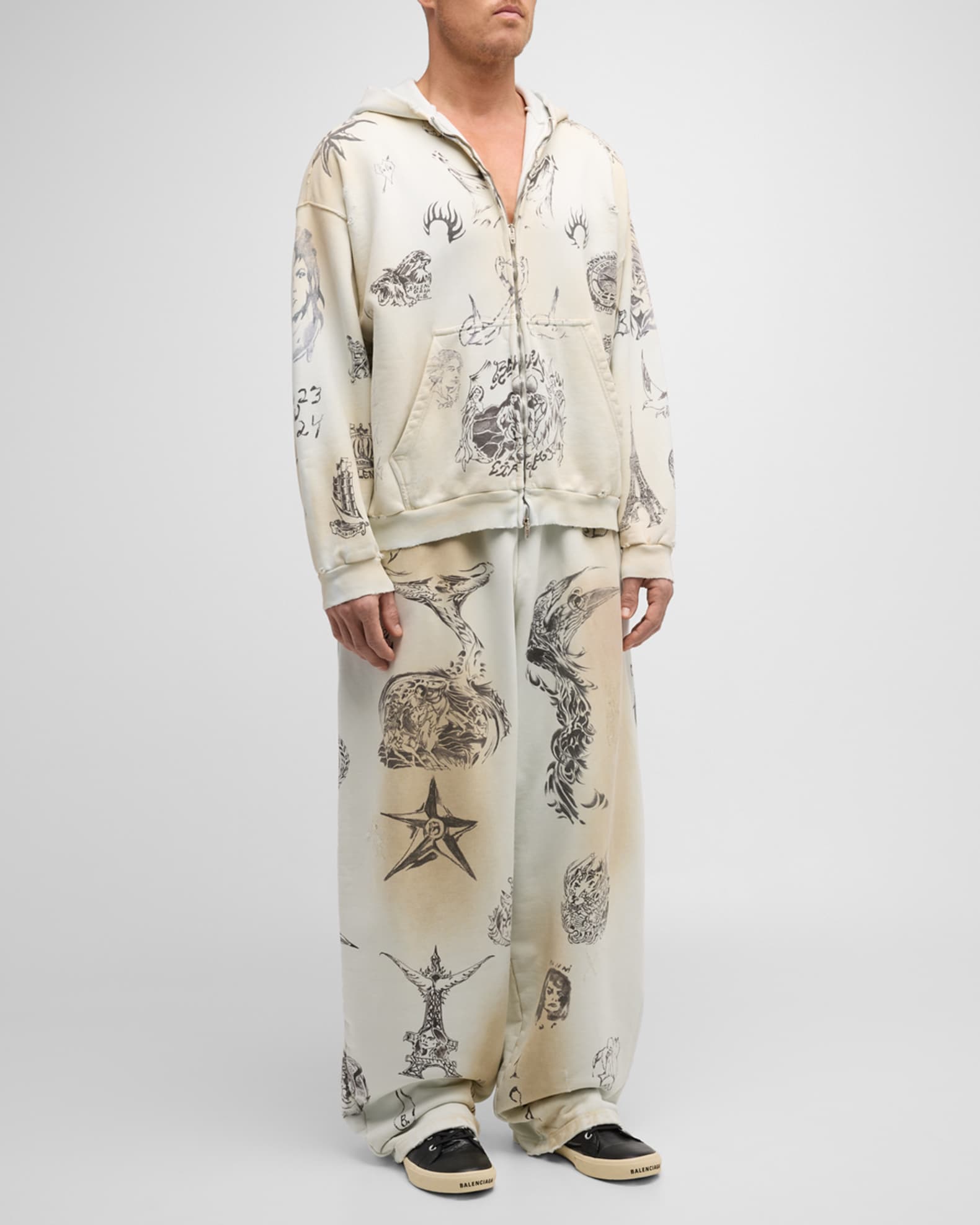 Men's Baggy Tat Sweatpants 1