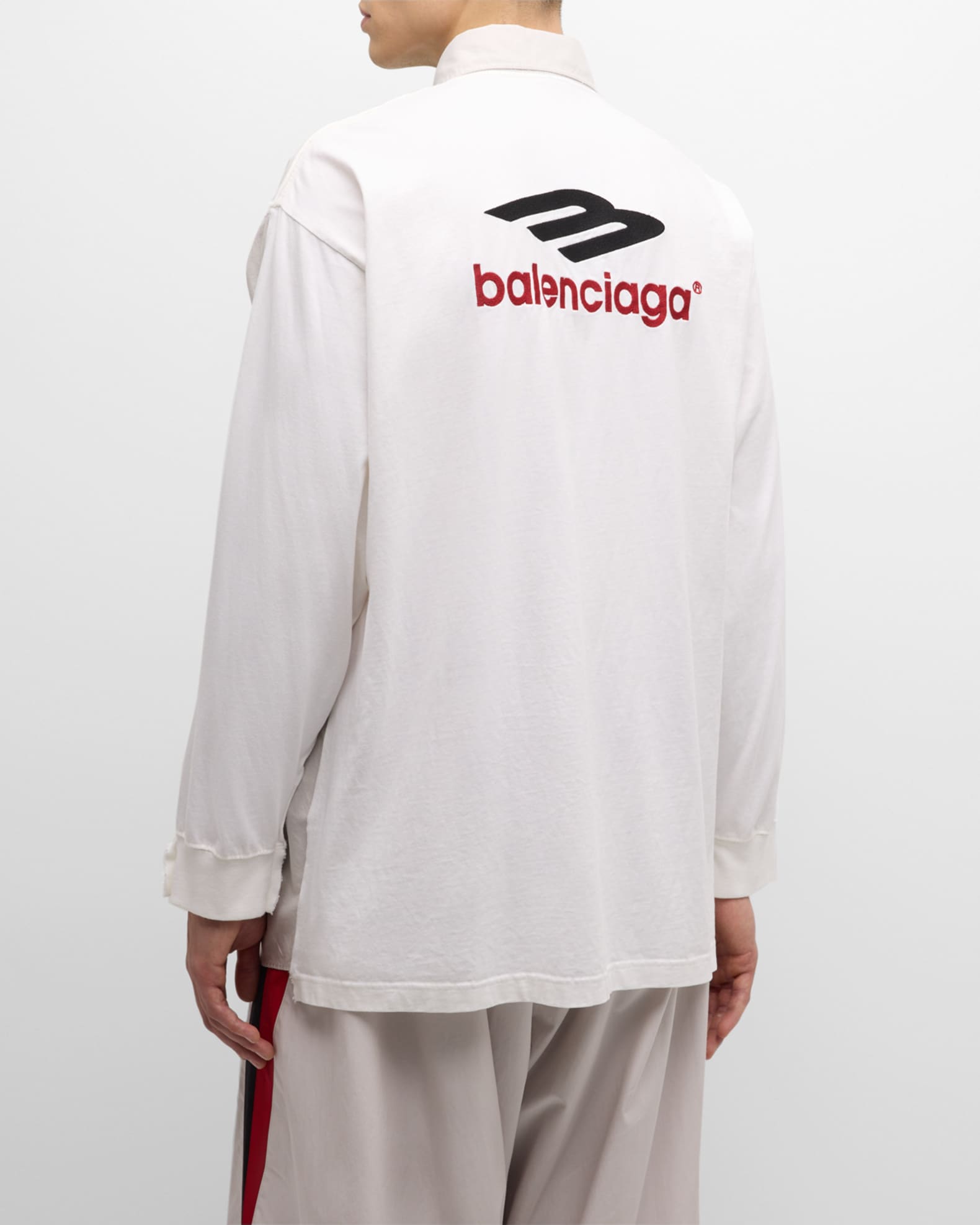 Balenciaga Men s 3B Sports Icon Hybrid Button Down Shirt Neiman Marcus