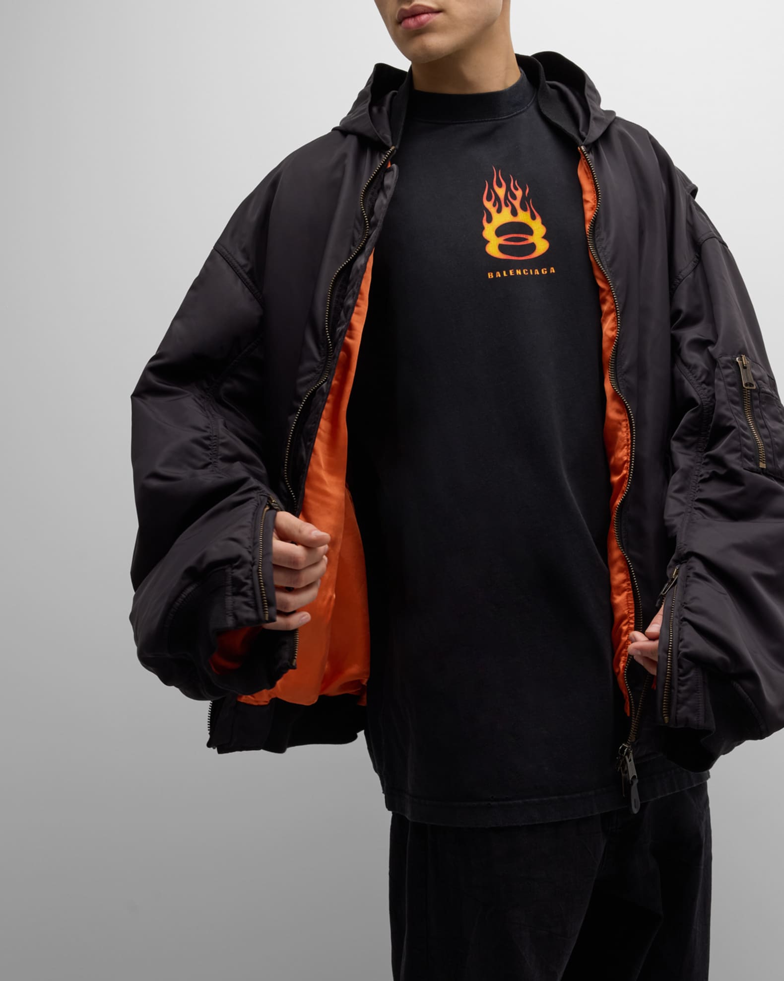 Balenciaga jacket mens orange shop