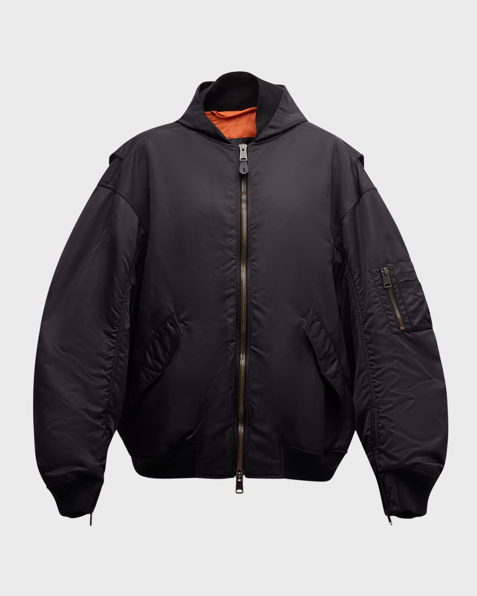 Men's Light Hooded Bomber Jacket 0