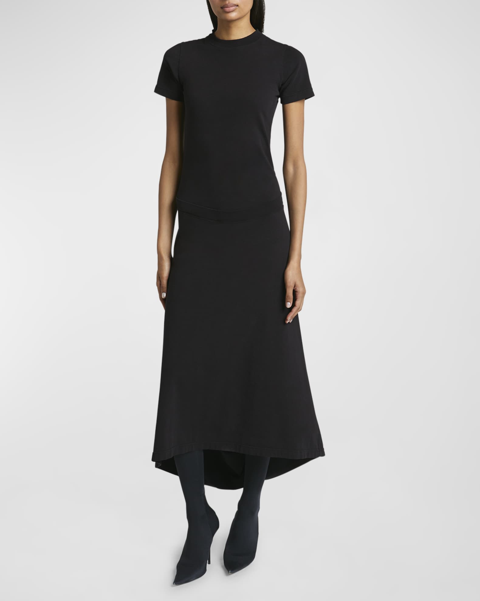 Patched T Shirt Dress 1
