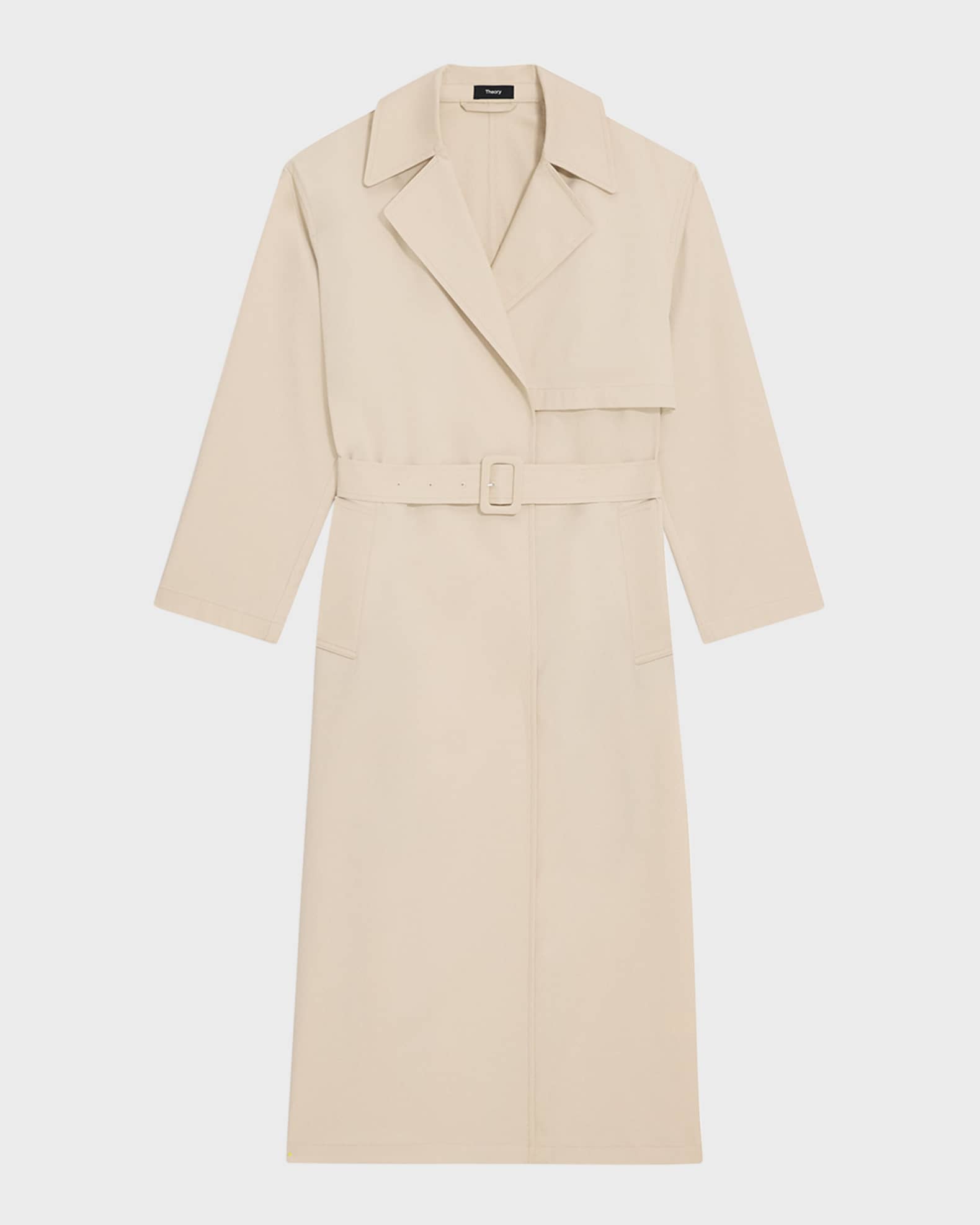 Theory Single-Breasted Wrap Trench Coat | Neiman Marcus