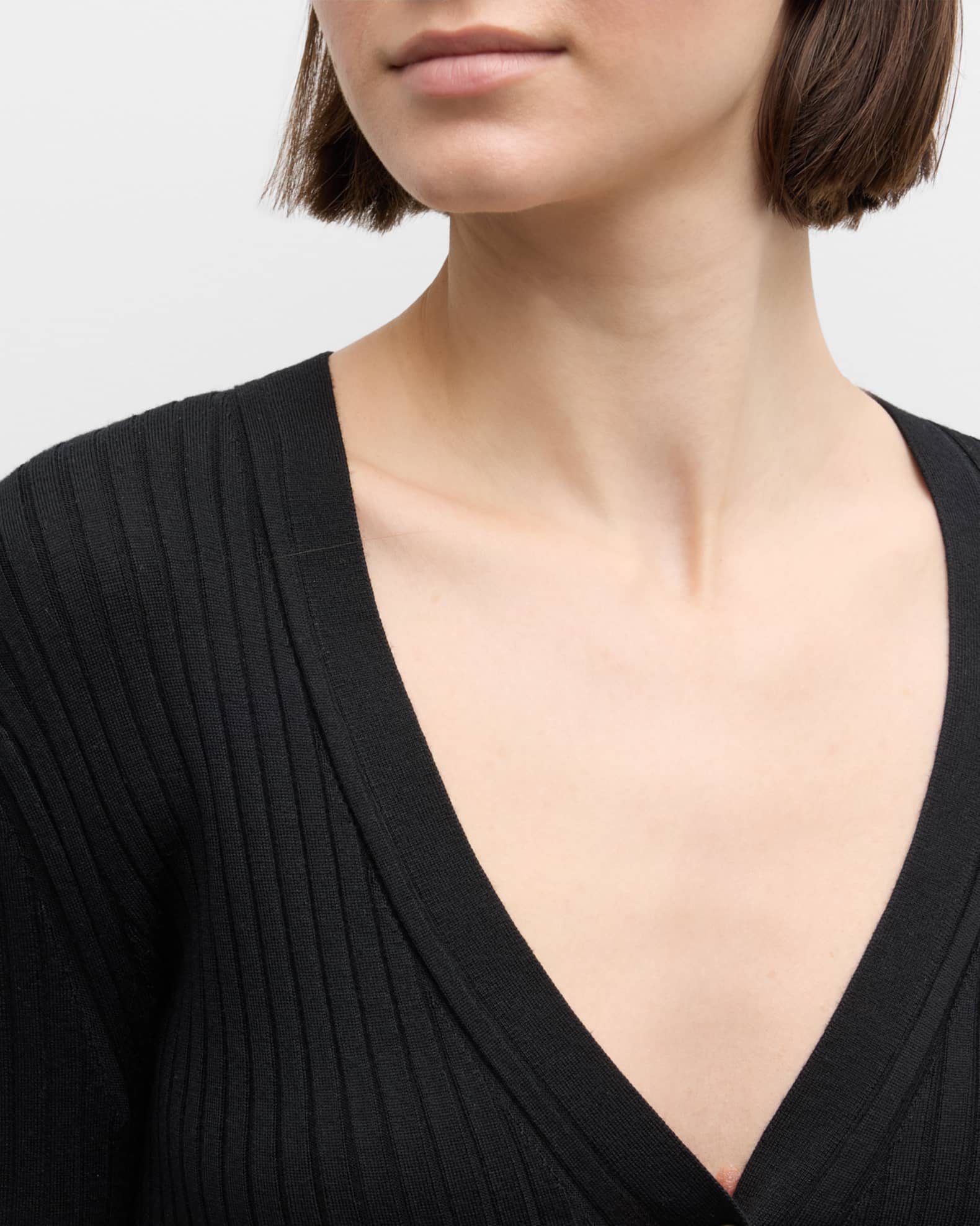 Theory rib new arrivals sleeve cardigan