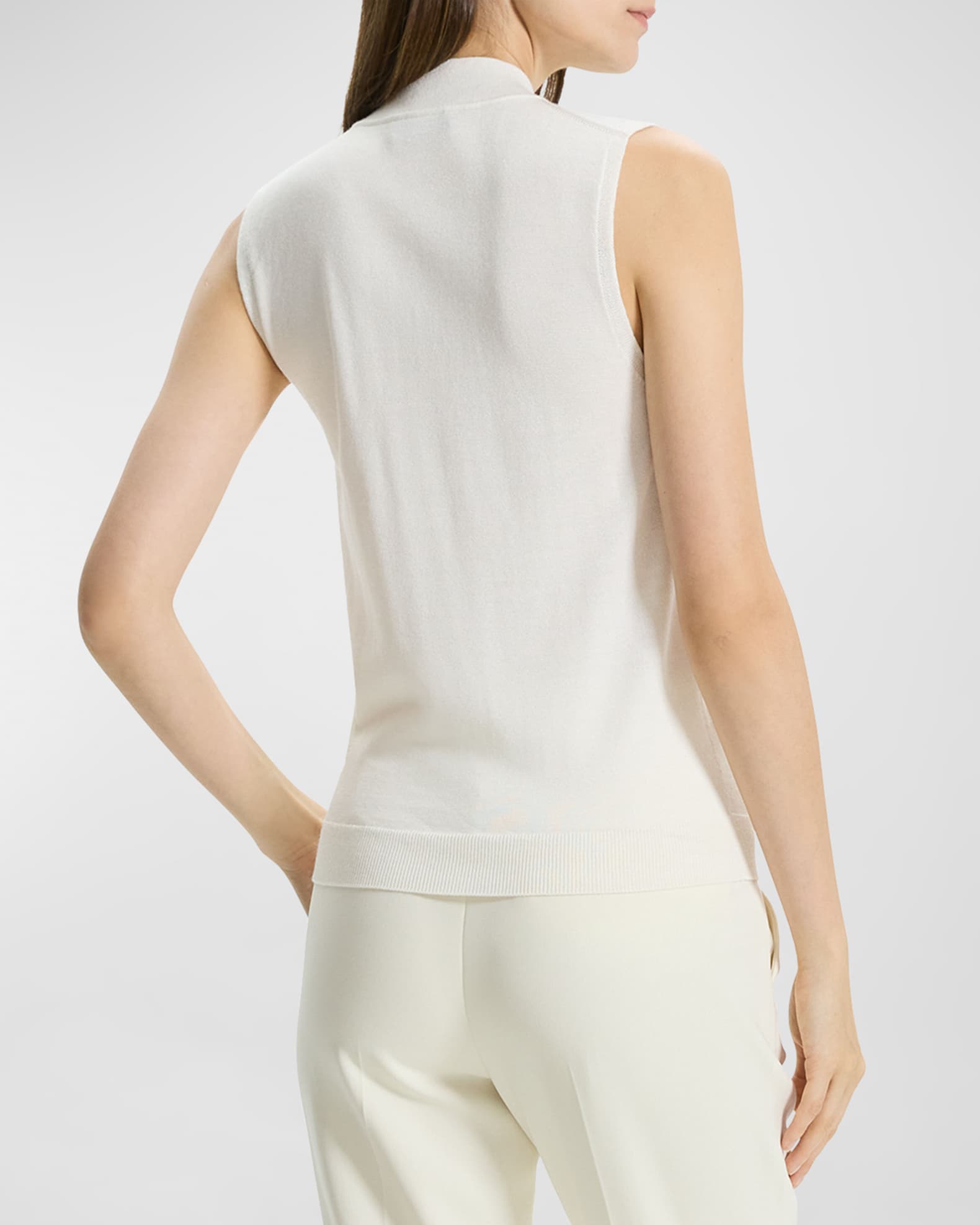 Theory Regal Merino Wool Mock-Neck Shell Top | Neiman Marcus