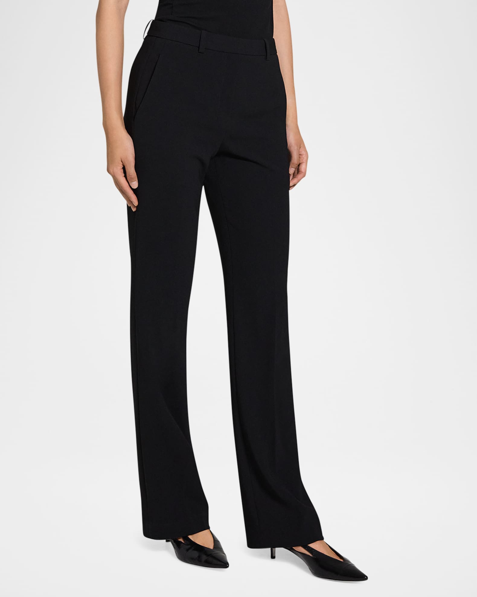 予約販売 Theory Admiral Marcus Neiman | Trousers Full-Length Slim Crepe パンツ
