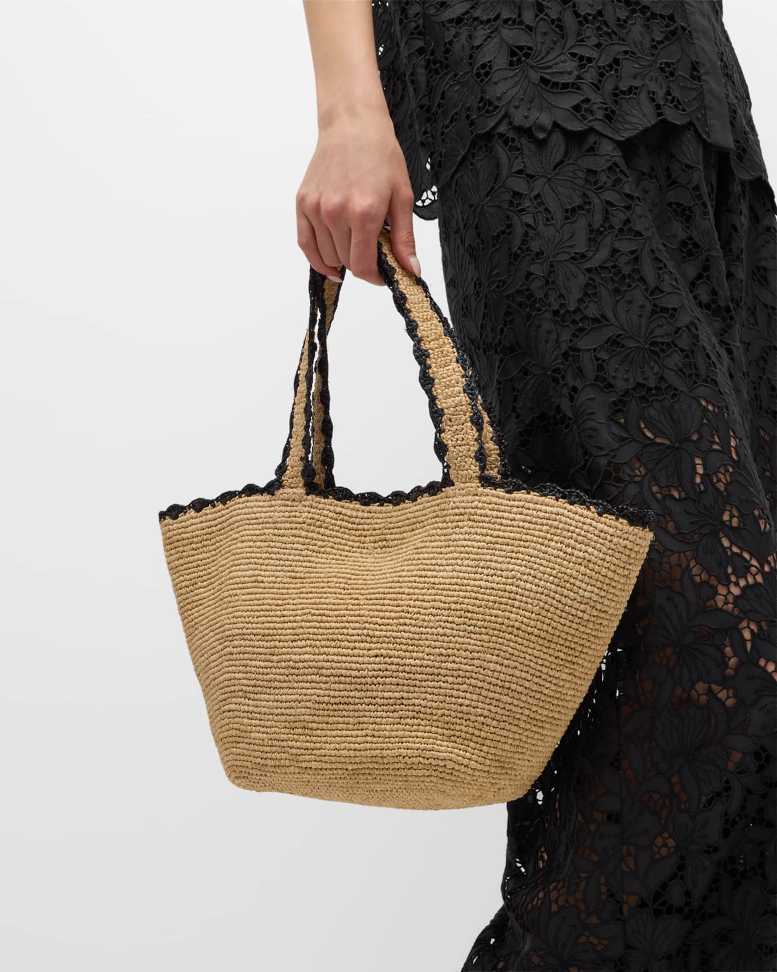 BTB Los Angeles Odesa Raffia Tote Bag | Neiman Marcus
