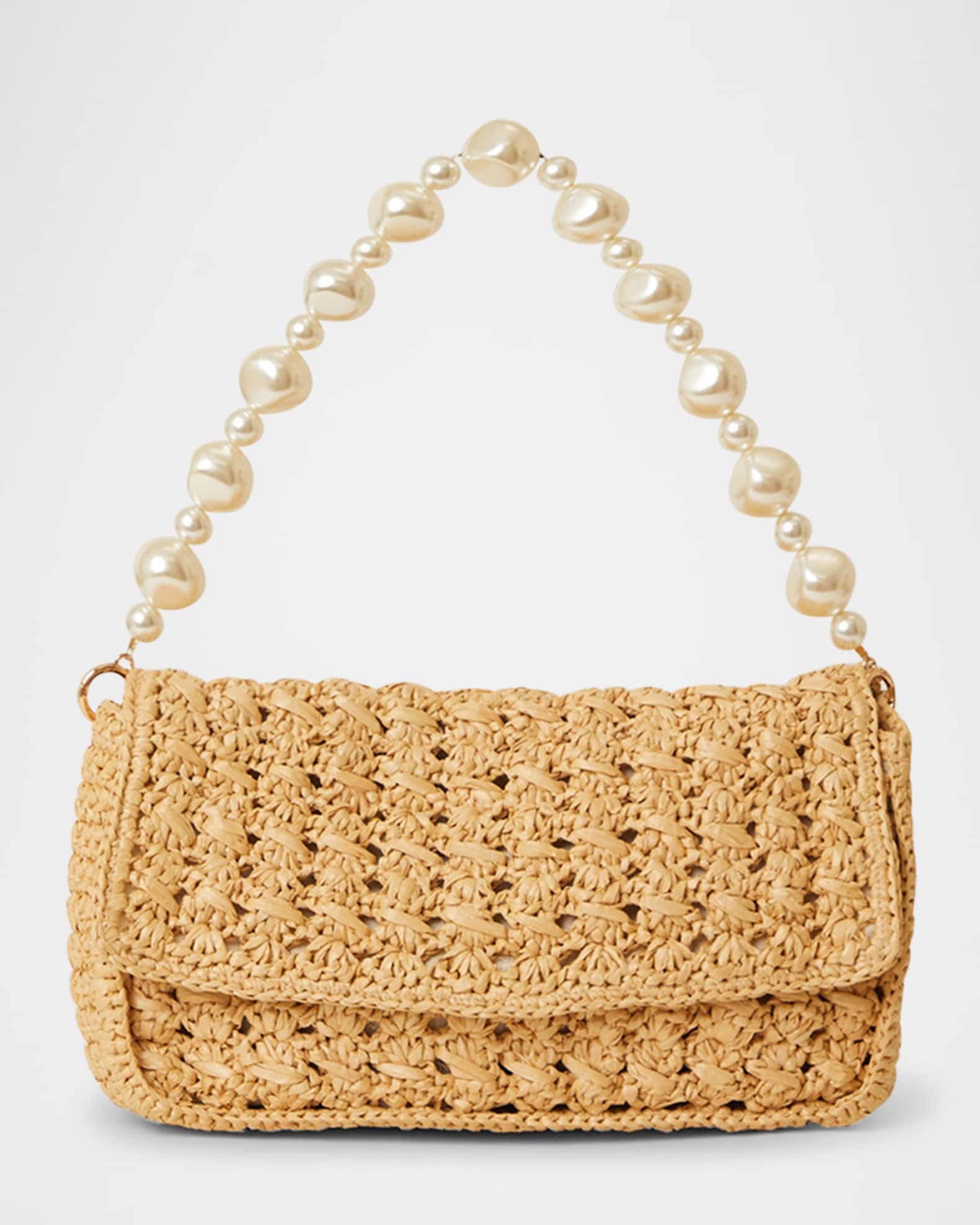 BTB Los Angeles Shiloh Pearly Flap Shoulder Bag Neiman Marcus