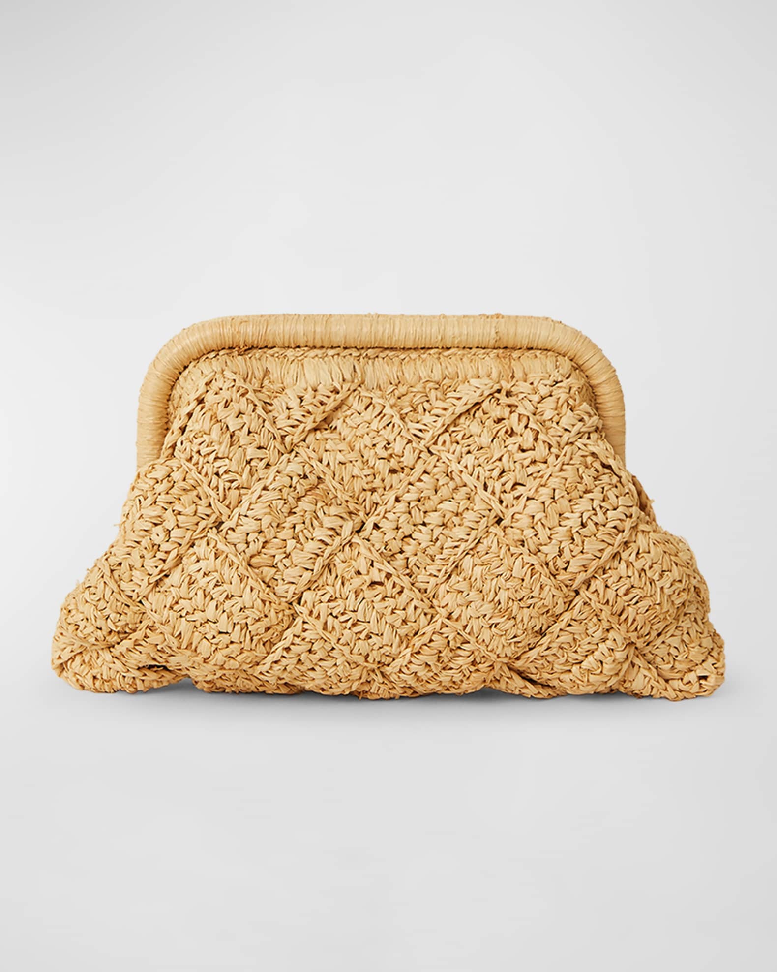 Gigi Framed Raffia Clutch Bag 0 - summer wardrobe