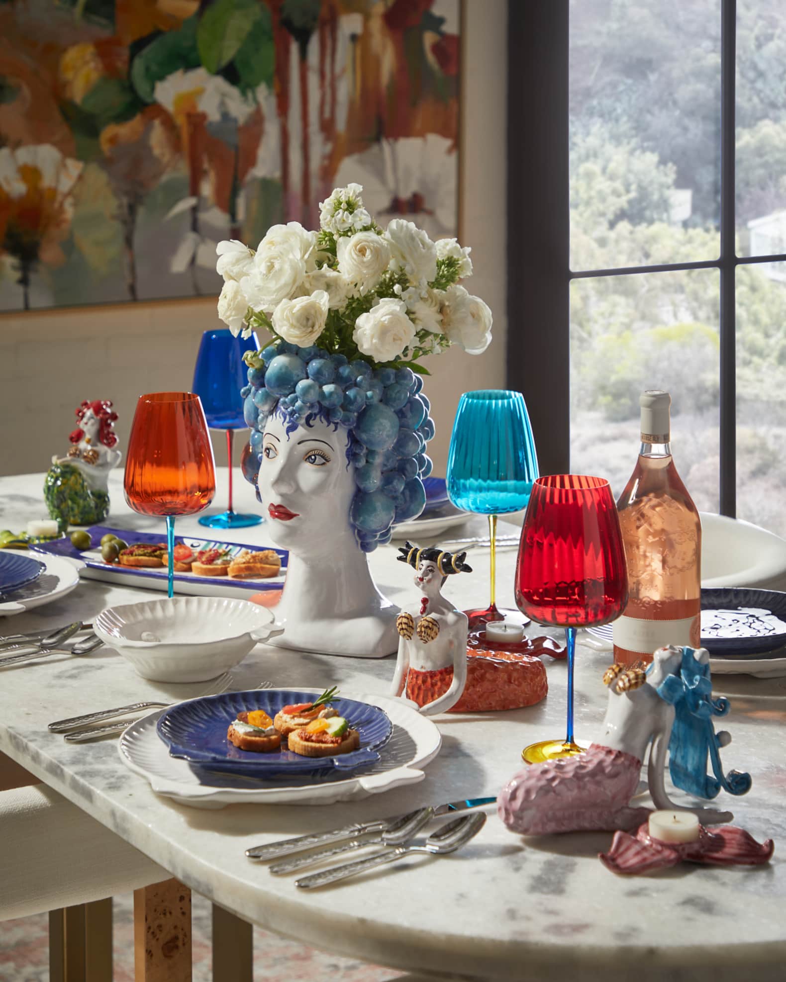 Vietri Ostrica Glass Platter Neiman Marcus