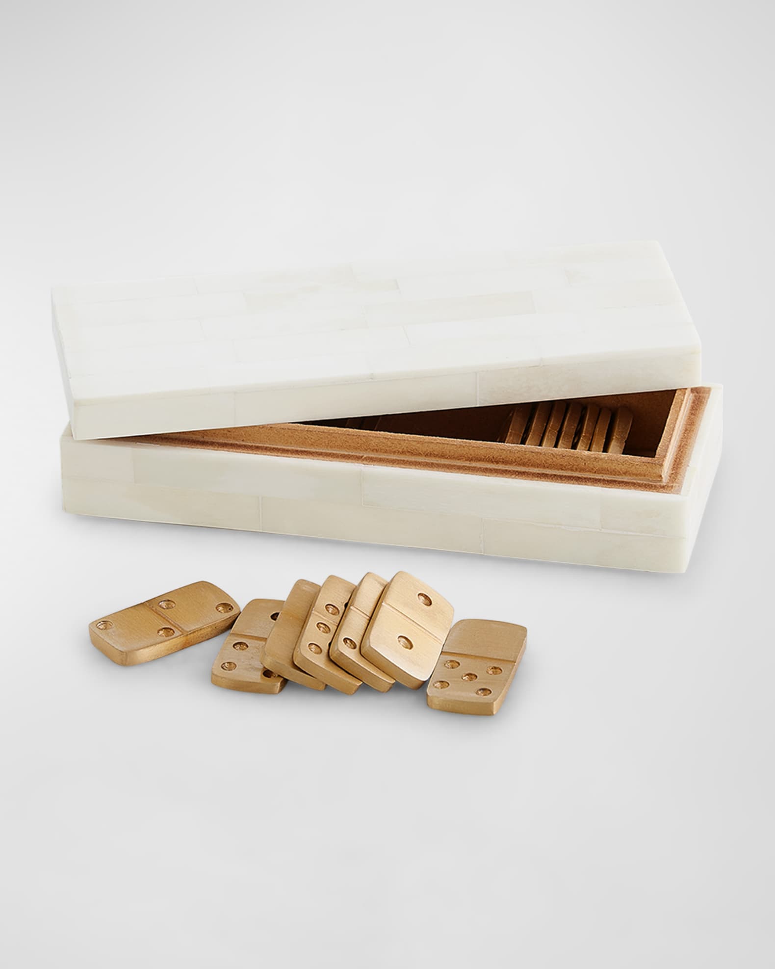 Boxed Bone Domino Set 0