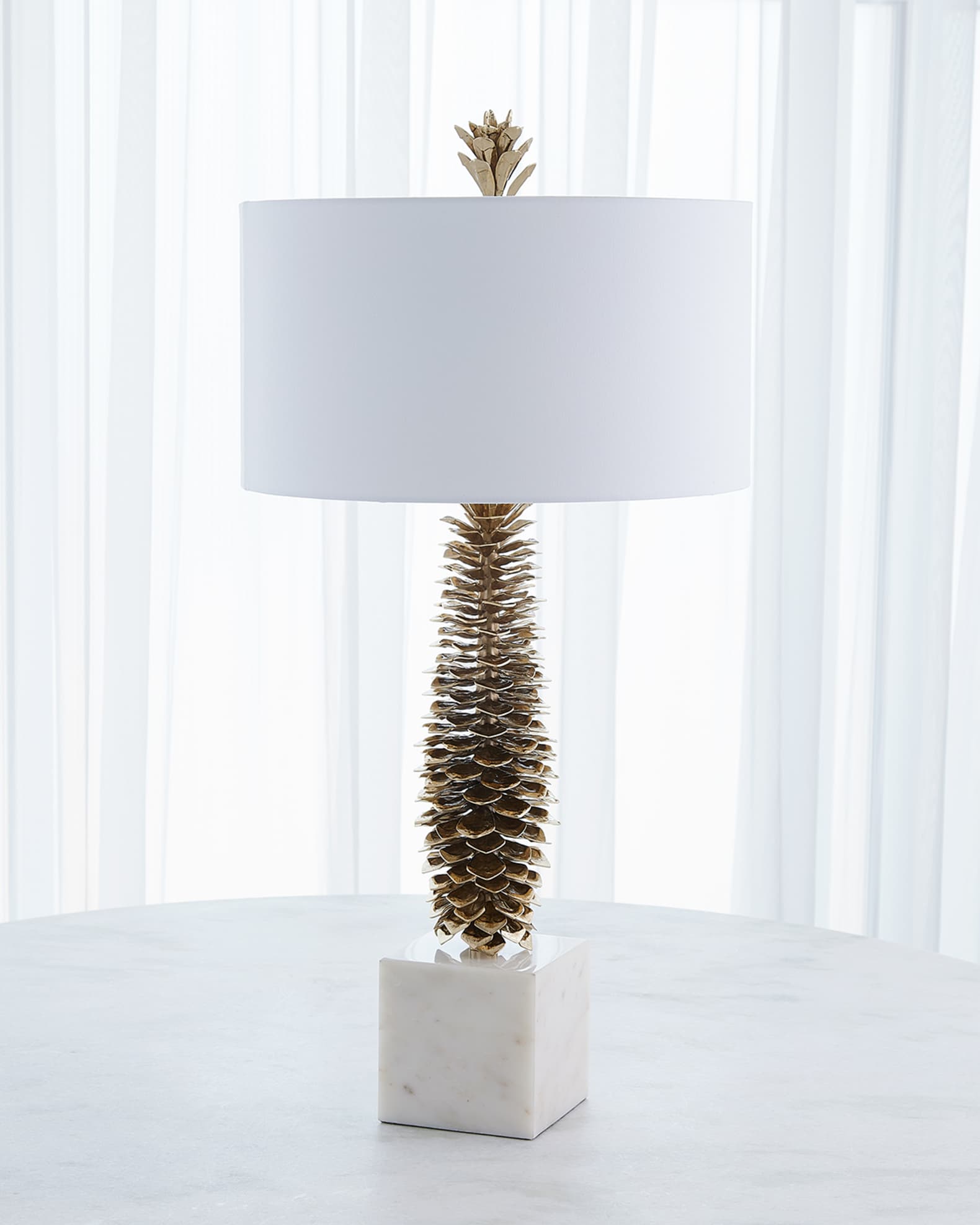Brass Pinecone Table Lamp  1