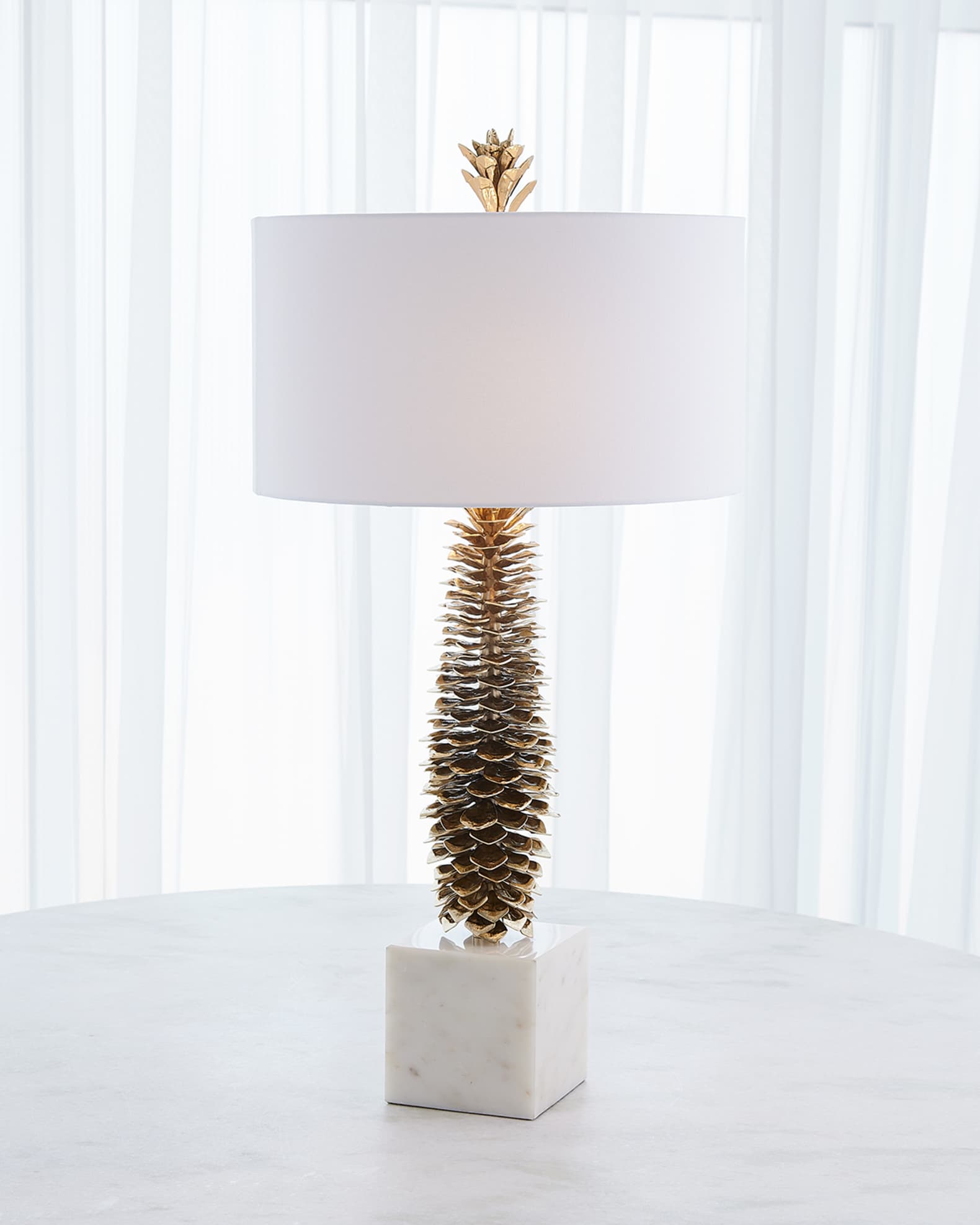 Brass Pinecone Table Lamp  0