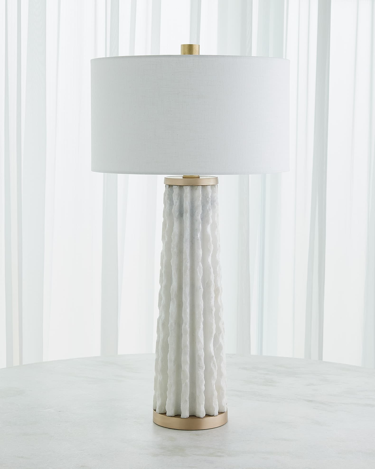 Quarry White Marble Table Lamp 1