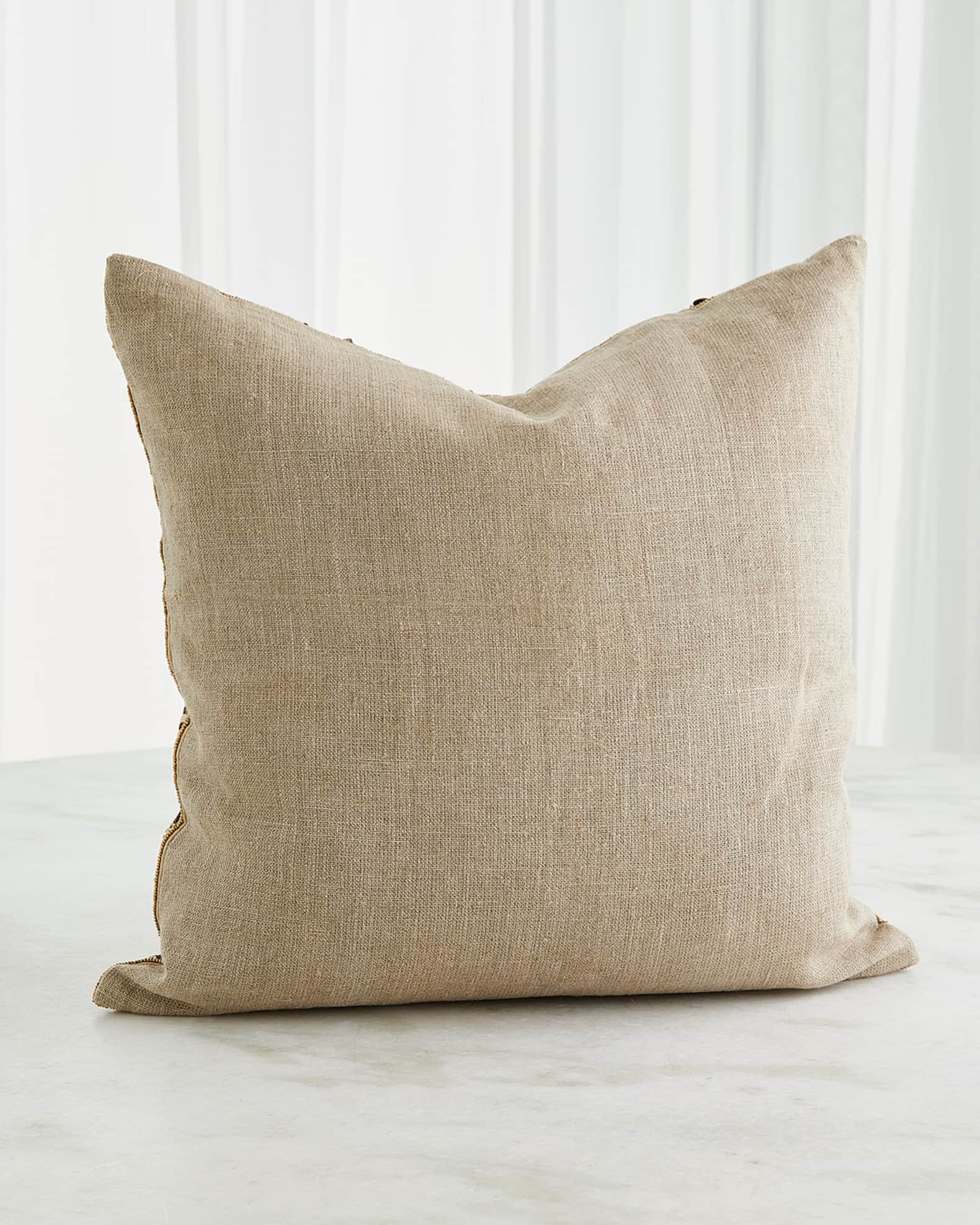 Roman Beaded Golden Pillow  1