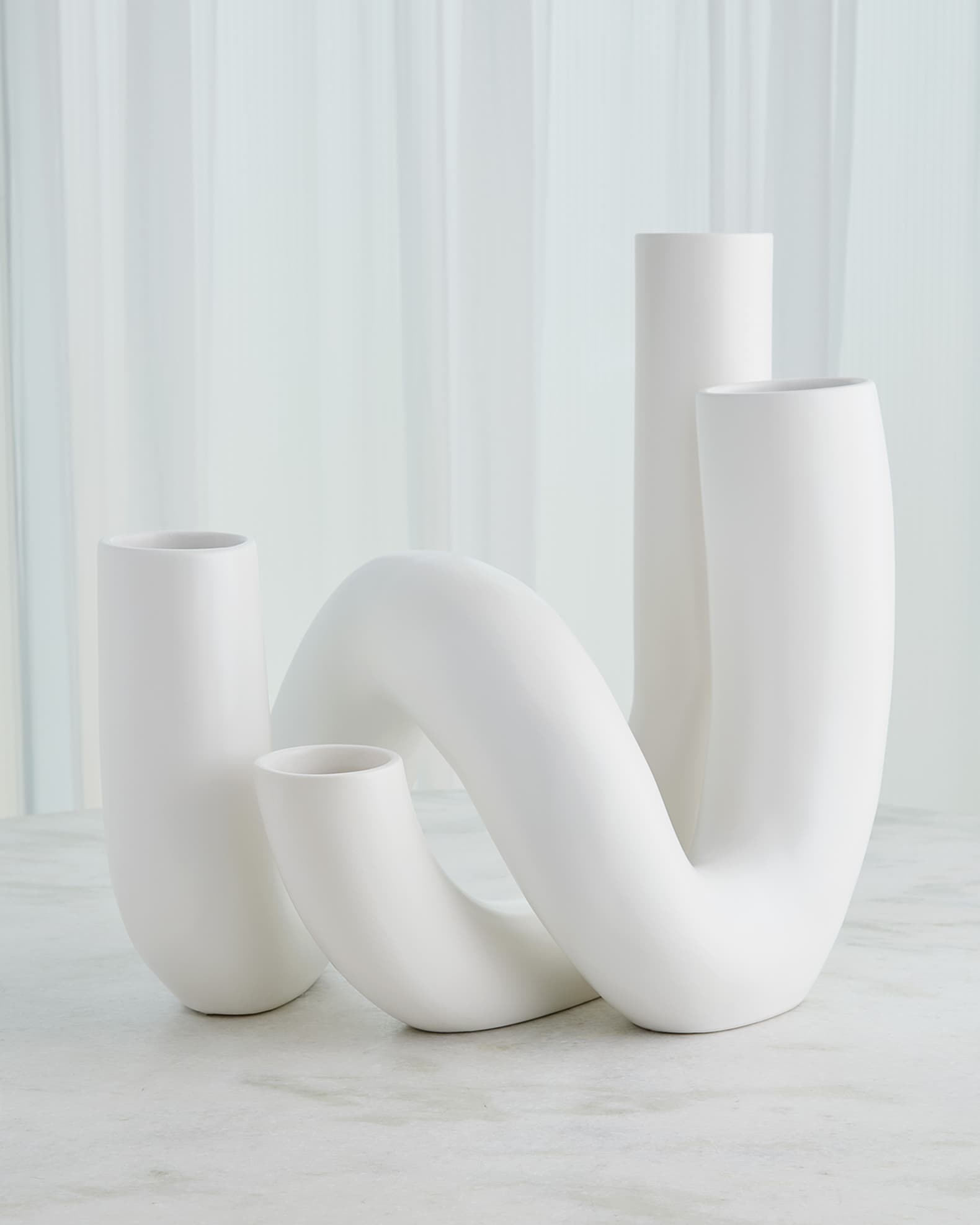 Cellentani Vase Set, Matte White 0