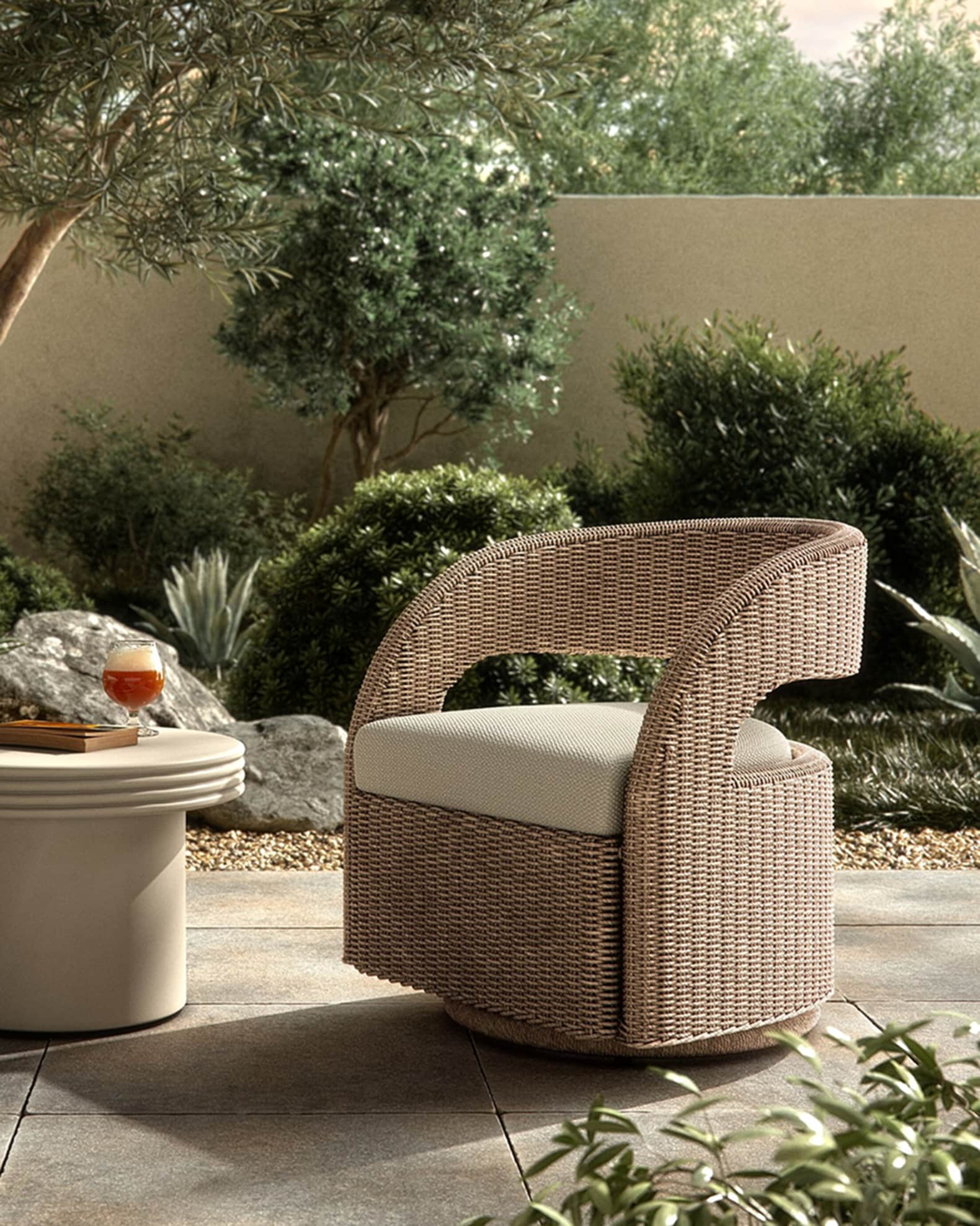 Hawkins Outdoor Swivel Chair 0