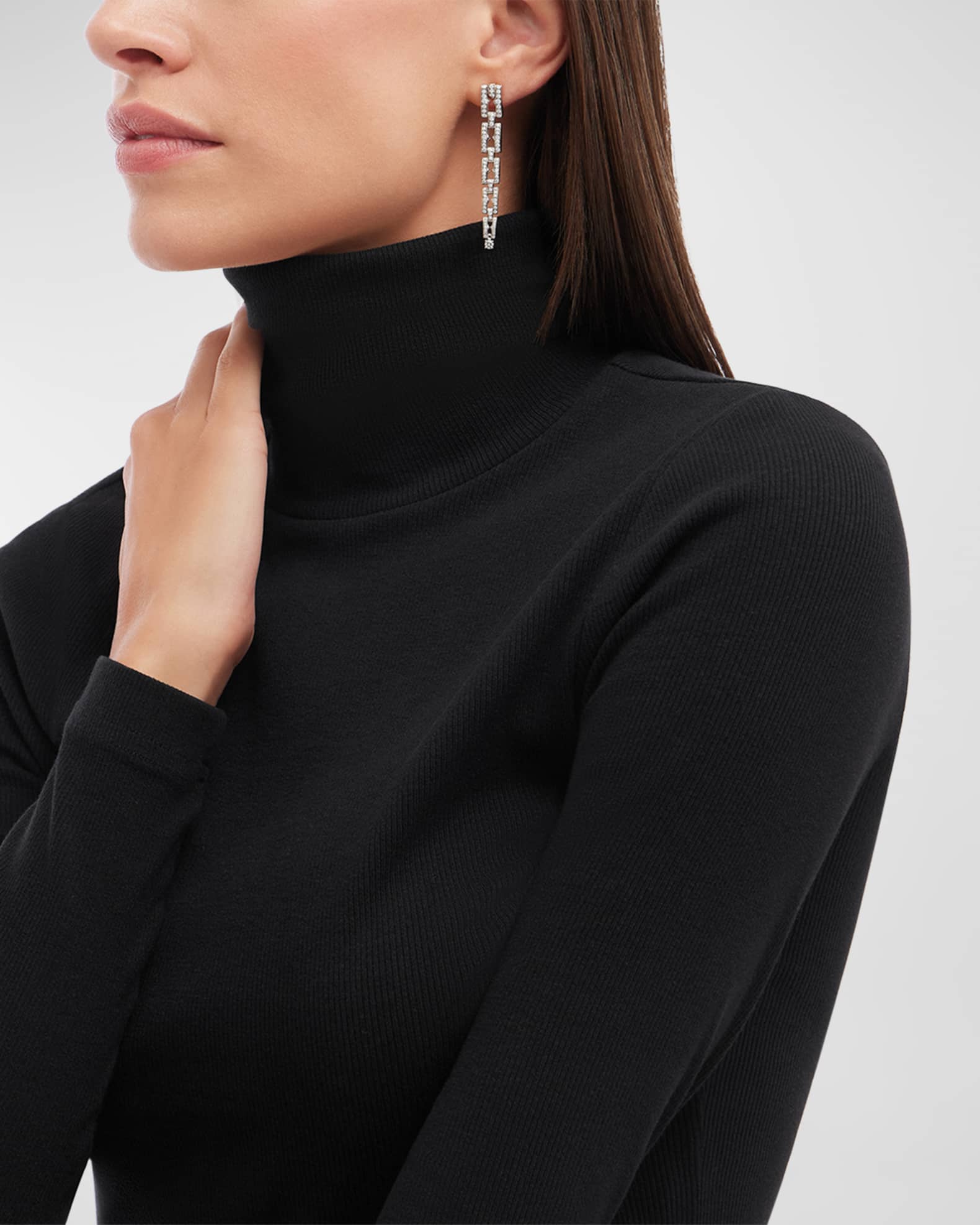 B.Zero1 18k Link Earrings in White Gold 1