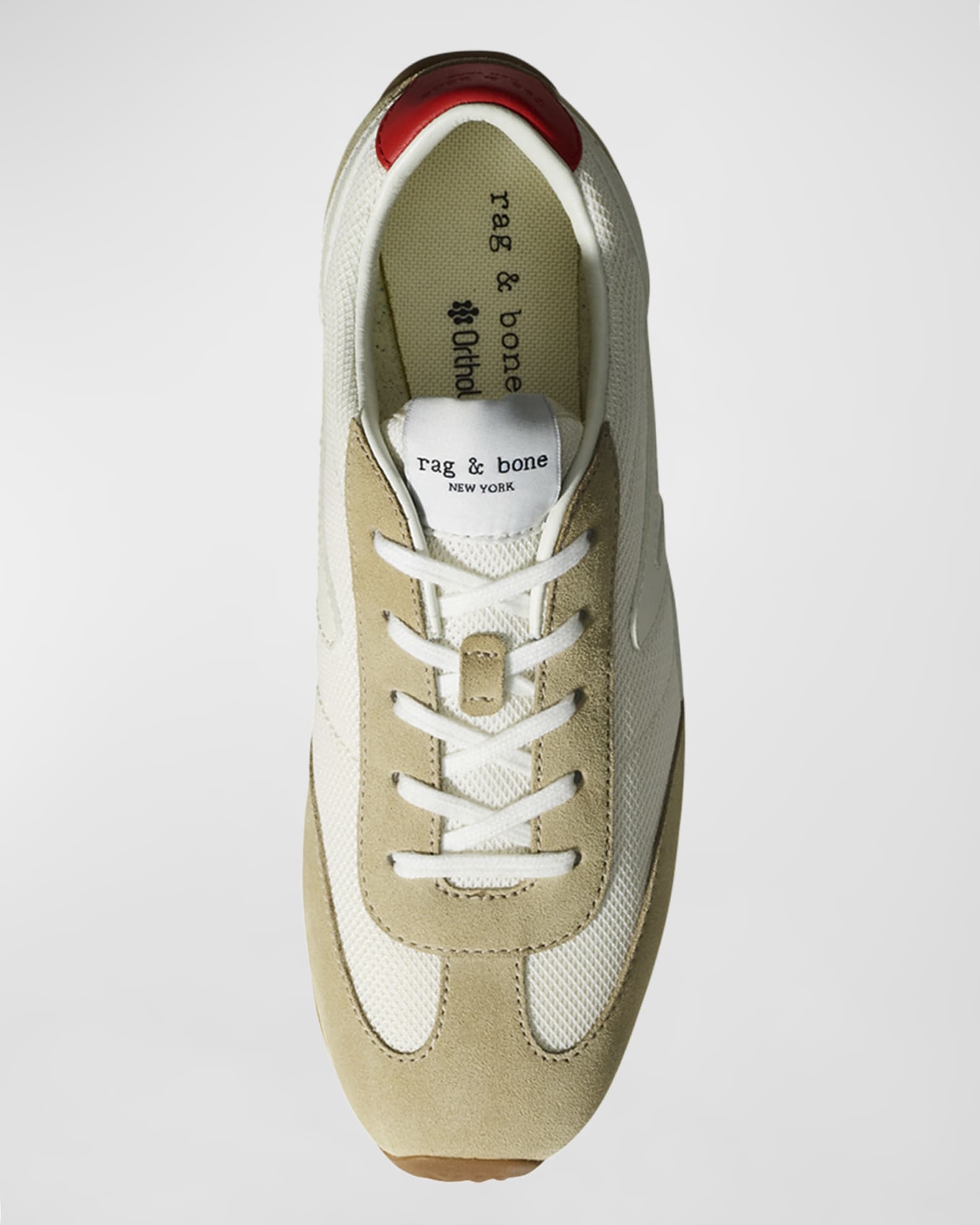 Retro Mixed Leather Runner Sneakers