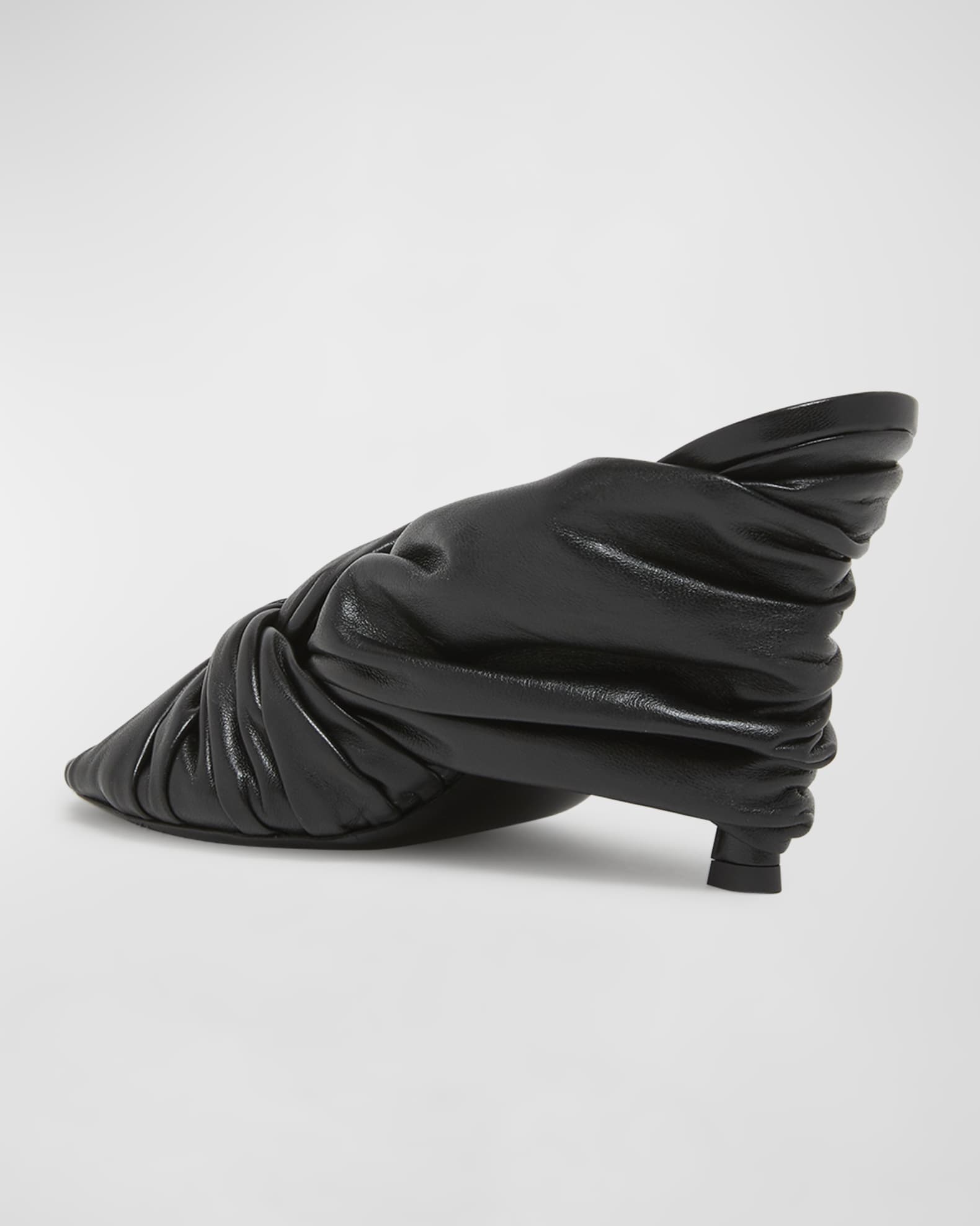 Givenchy Sculpted Heel Mule in Golden Mirror Effect Leather 95MM