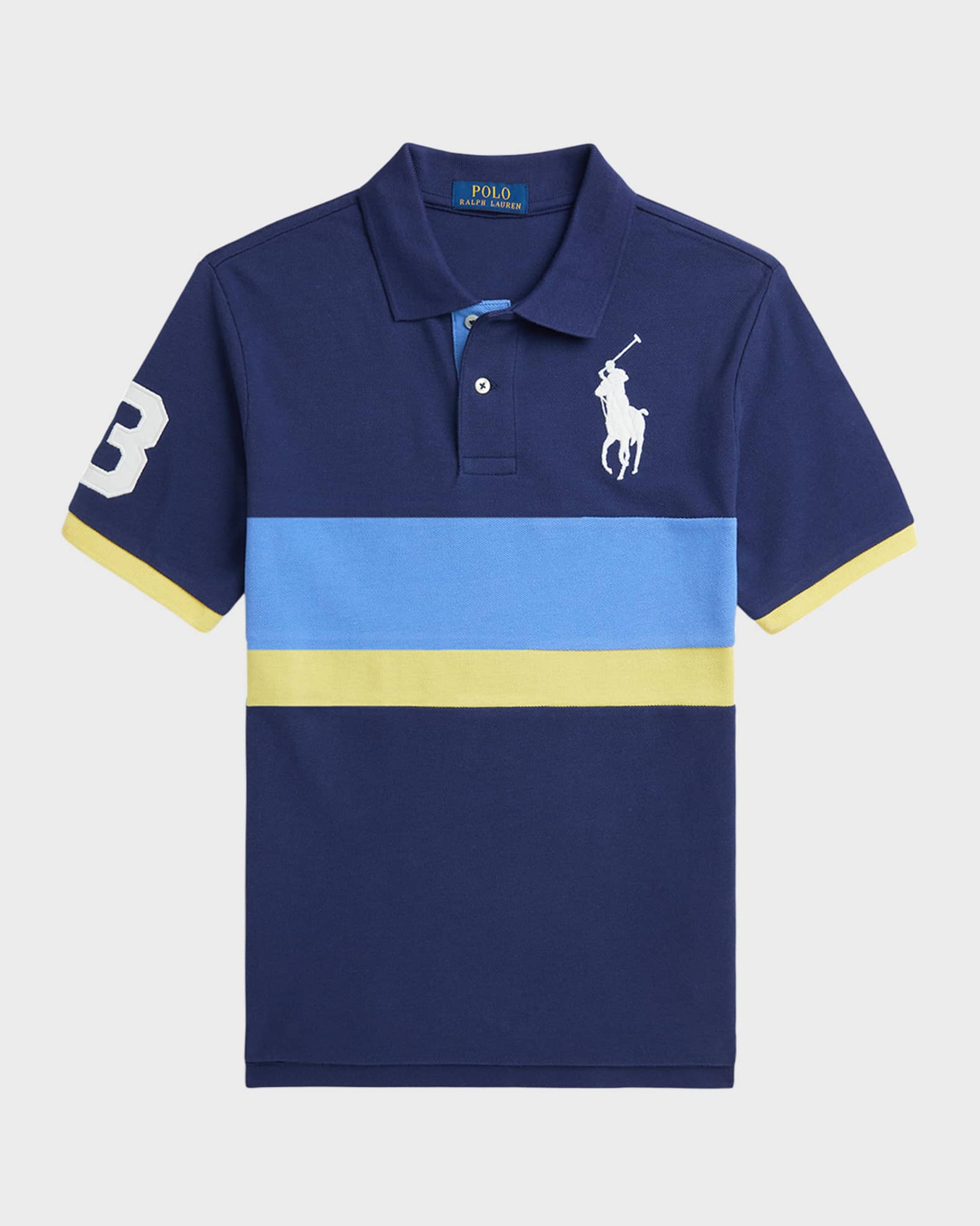 Cotton Mesh Polo Big Horse Polo Shirts Boy's Big Pony Short-Sleeve