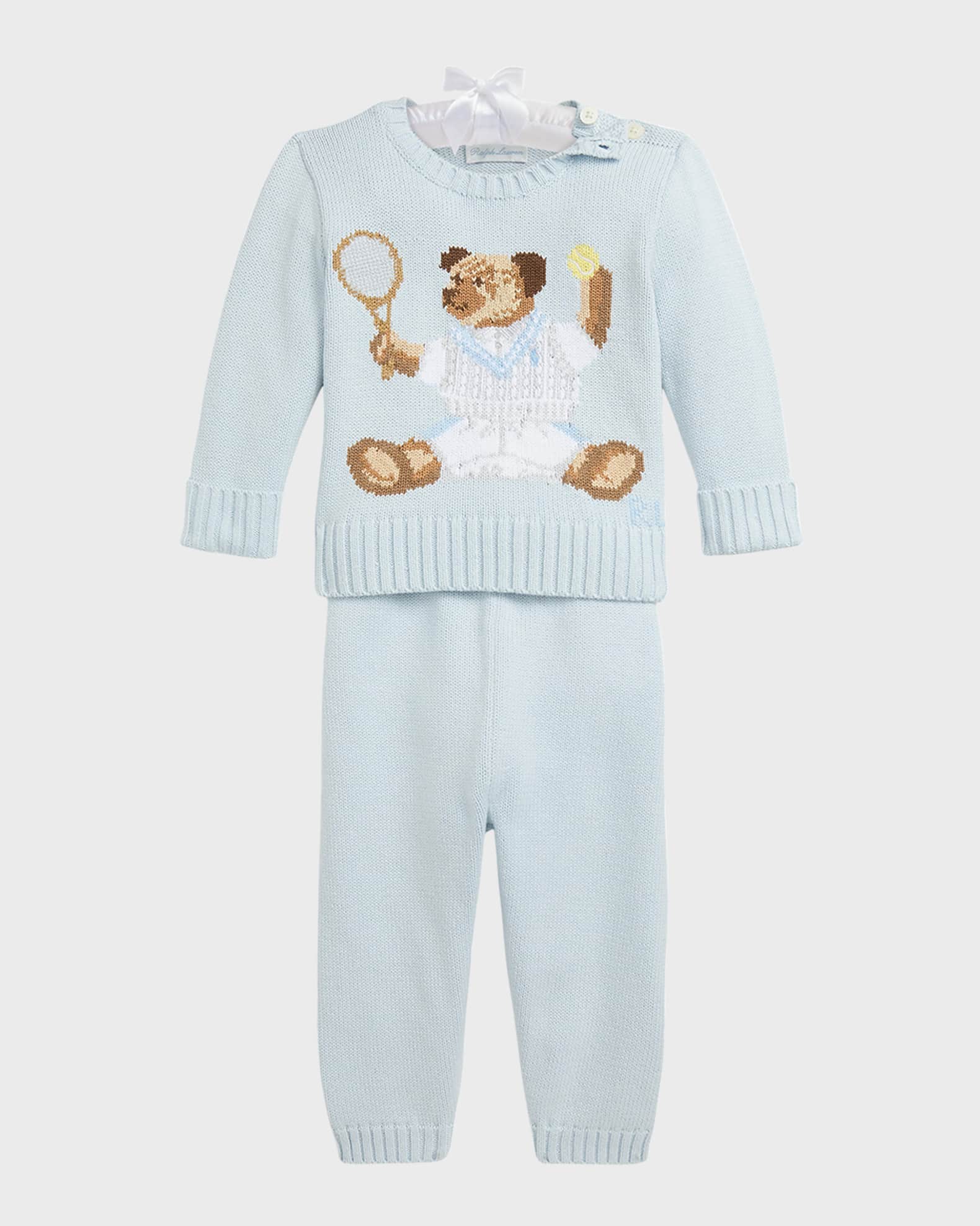Ralph Lauren Childrenswear Boy's Tennis Bear Sweater and Pants Set ...