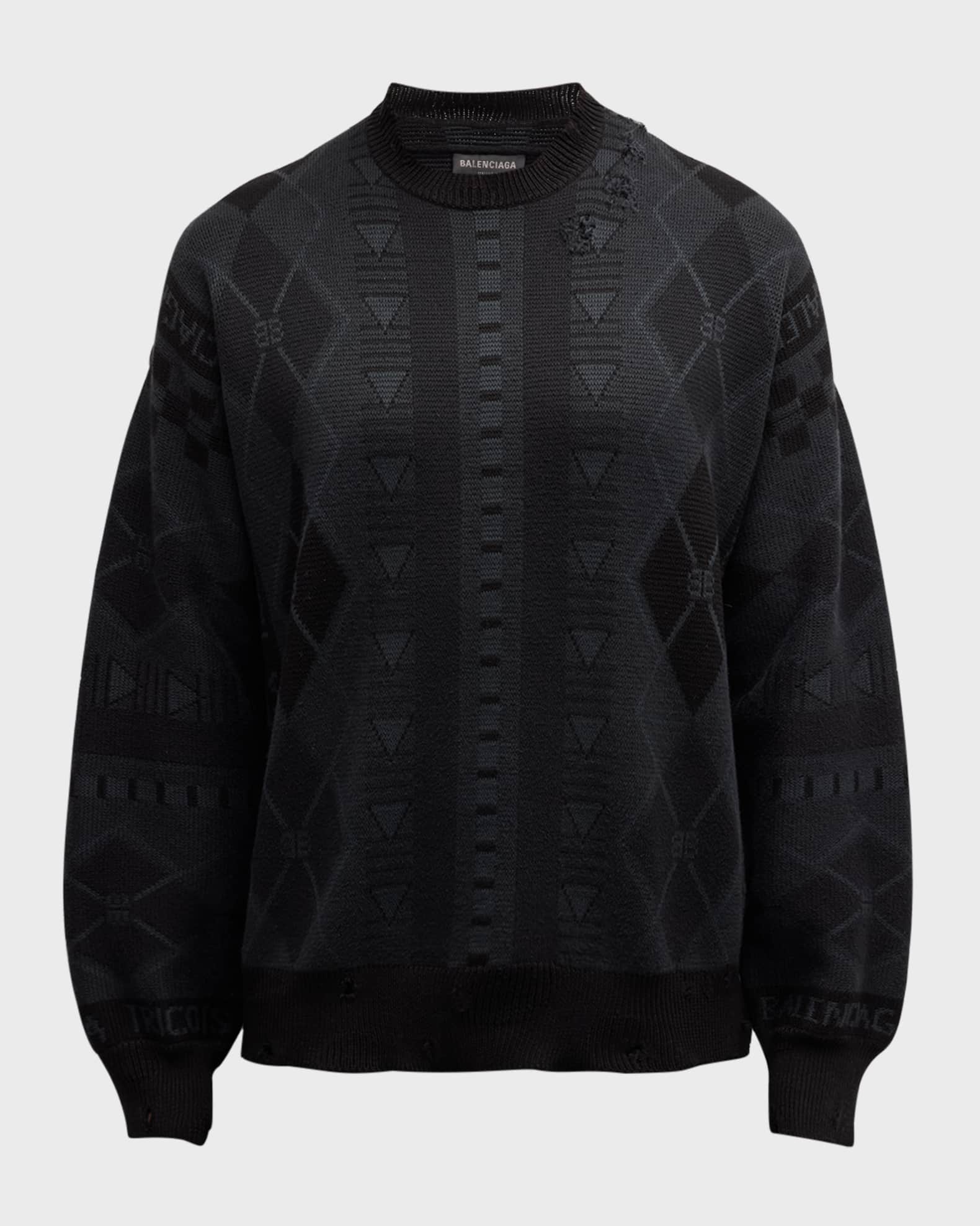 Men's Jacquard Crew Sweater 0