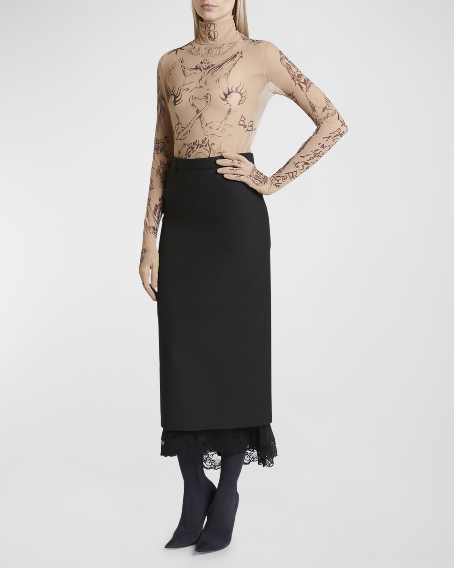 【関税＆送料込み】Balenciaga Draped Skirt In CrApe Women's Draped Skirt in Black | Balenciaga US