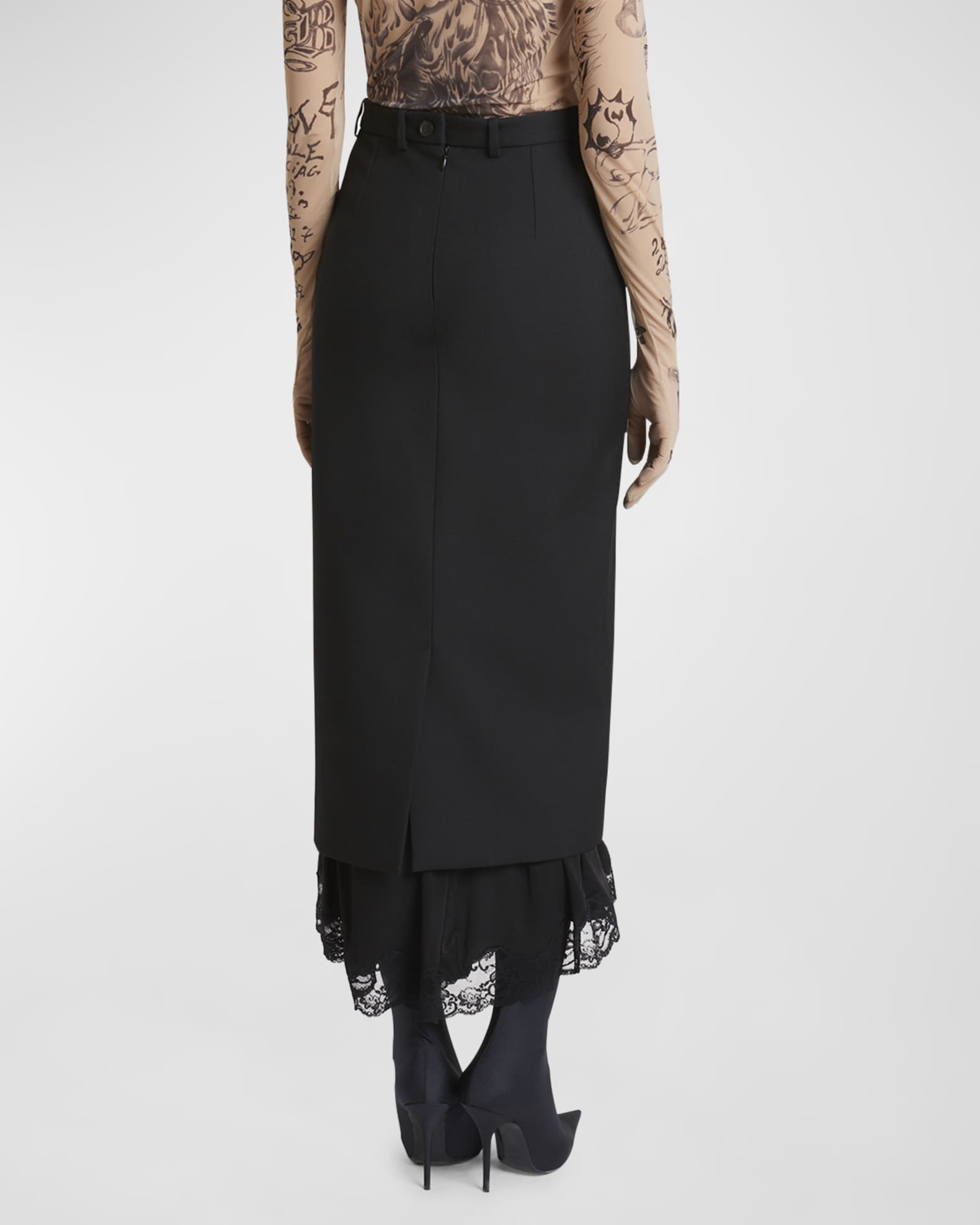 Balenciaga Lingerie Tailored Skirt | Neiman Marcus