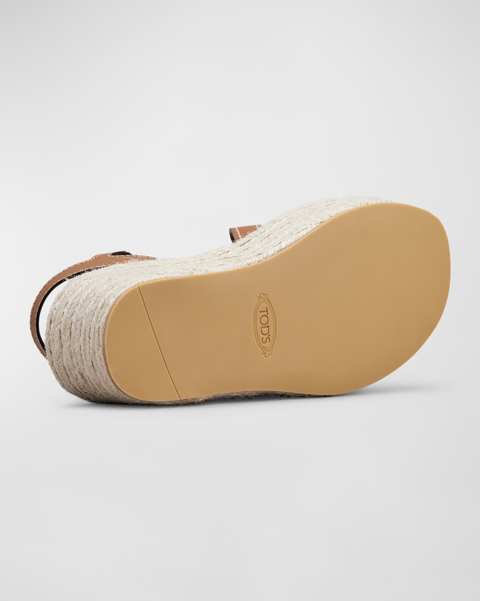 Tod s Leather Chain Flatform Espadrille Sandals Neiman Marcus