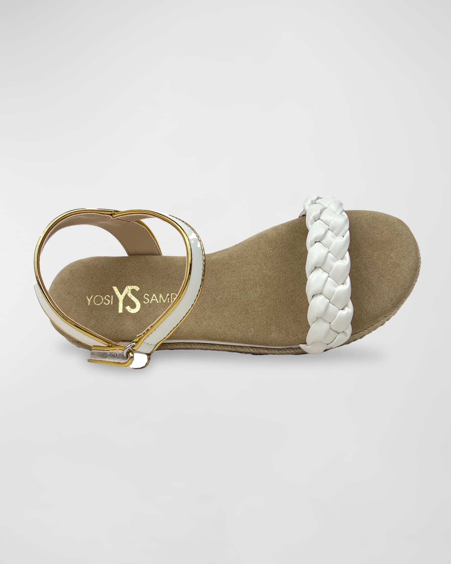 Yosi Samra Women's Slingback Wedge Sandal - Sparkly Embellished Straps & Flexible Fit