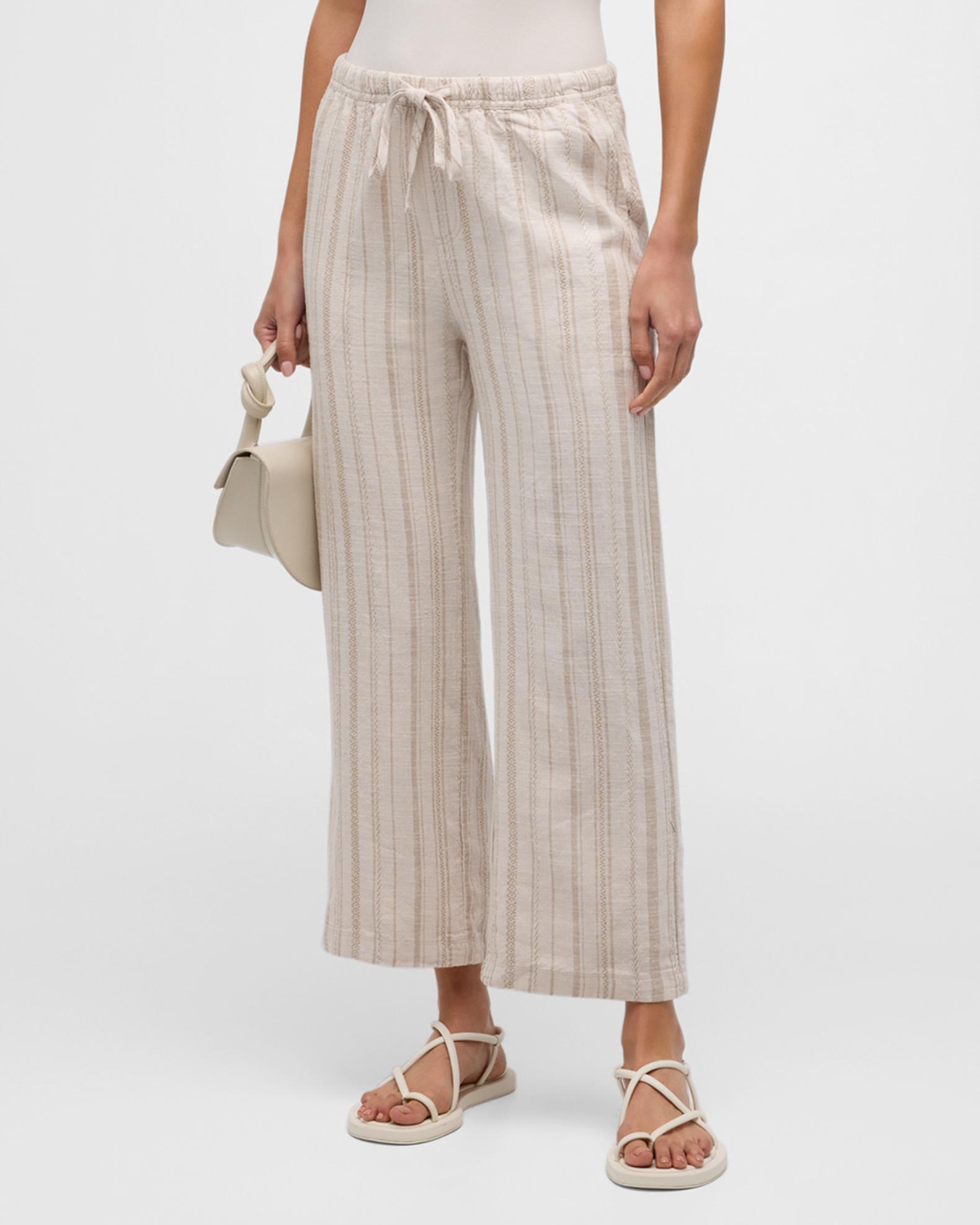 Vicki Striped Linen Wide Pant main image 1