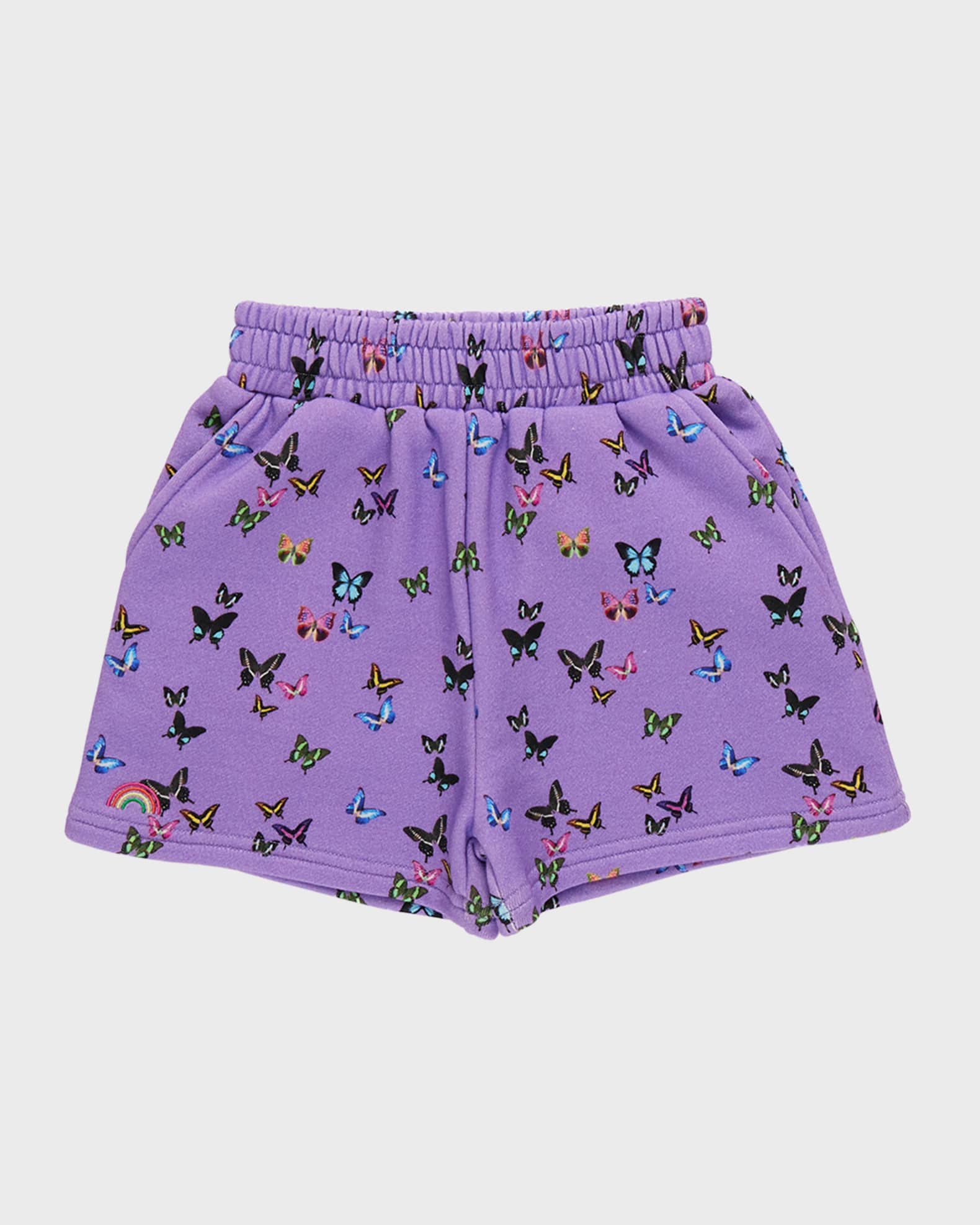 Purple sweat shorts discount