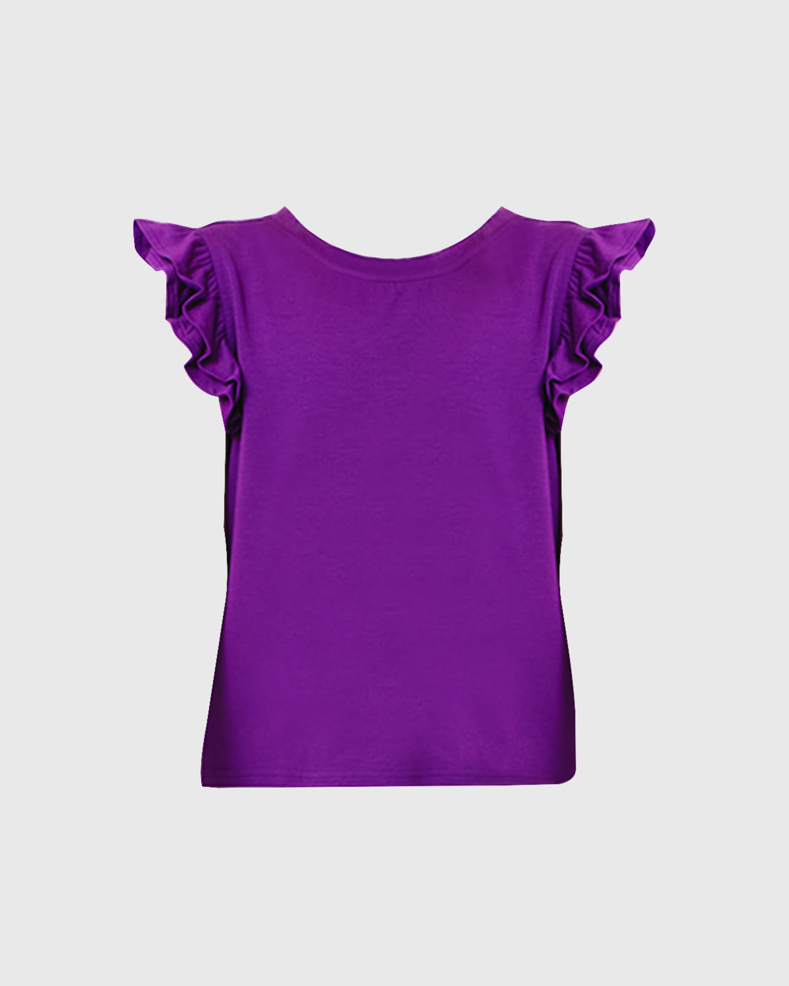 Terez Girl's Ruffle Sleeve Crop Tee, Size 2T-12