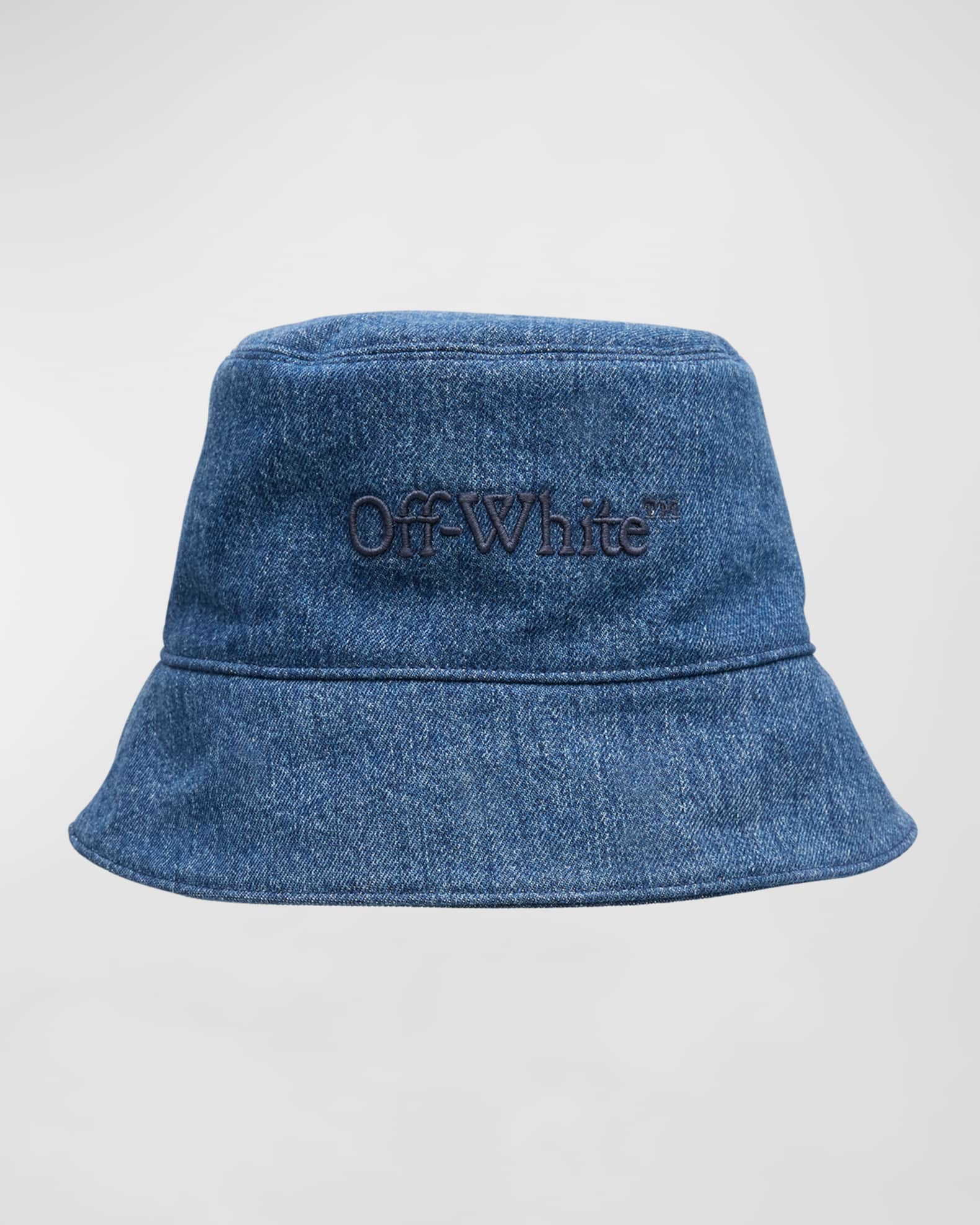 FENDI embroidered-logo bucket hat - Blue