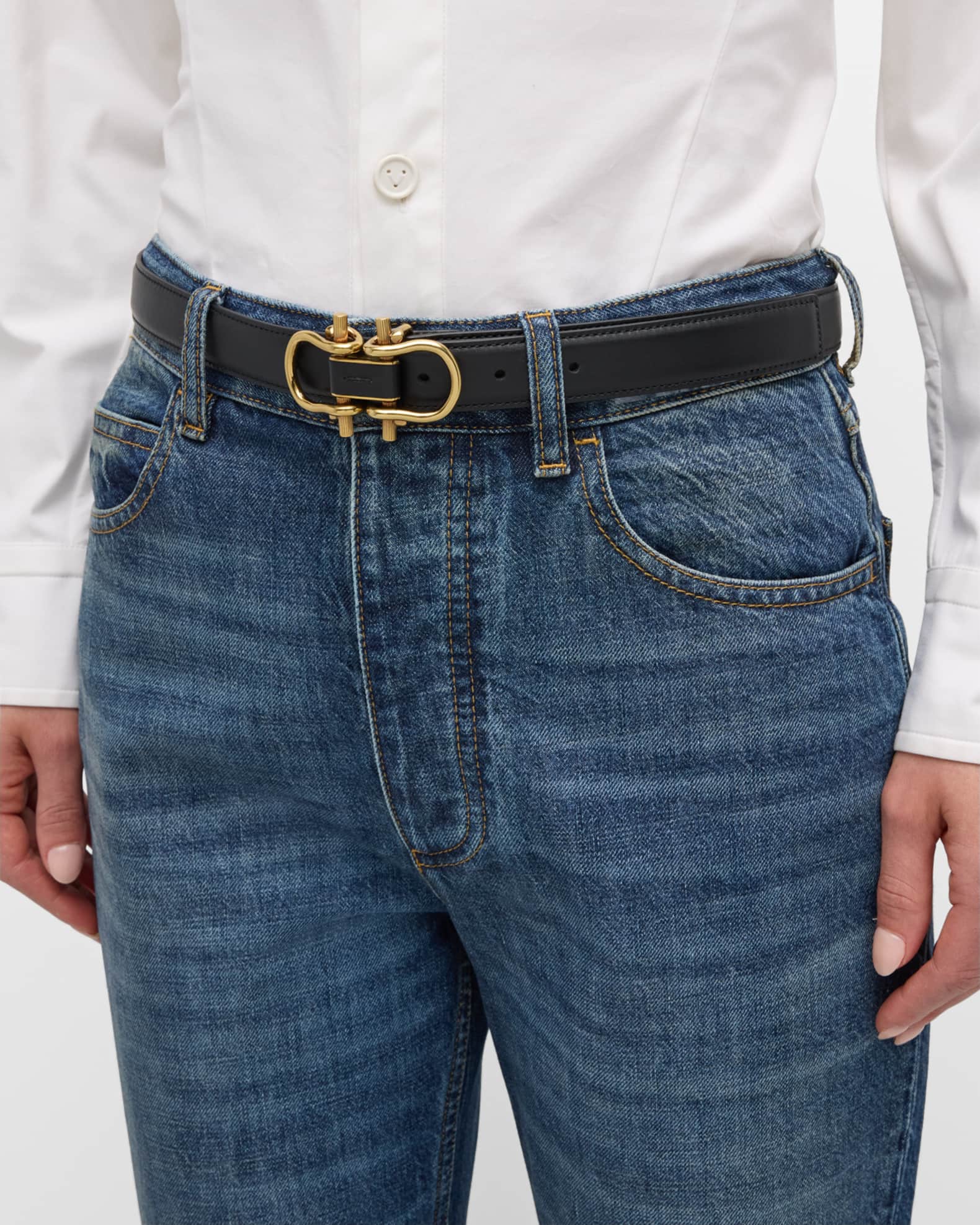 Bottega Veneta Gold-Tone Brass Belt main image 1
