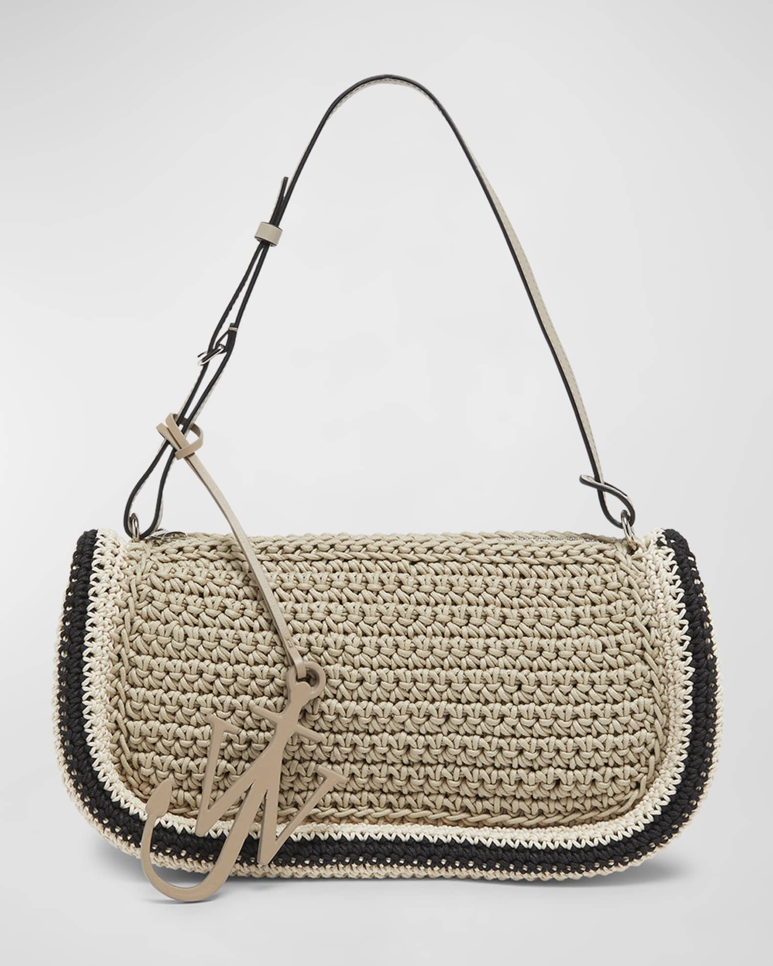 JW Anderson Bumper crochet shoulder bag - Grey