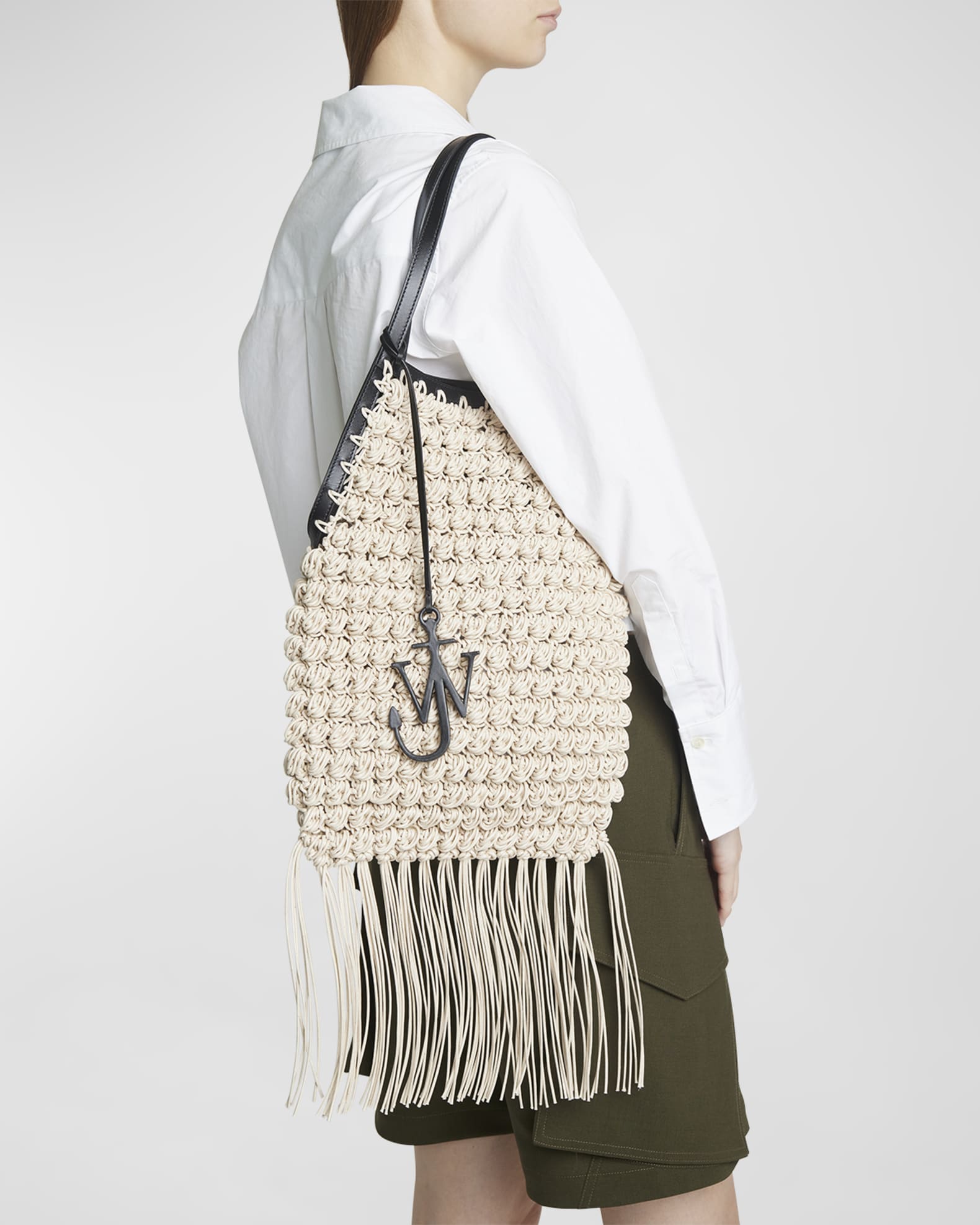 JW Anderson popcorn-knit tote bag - Neutrals