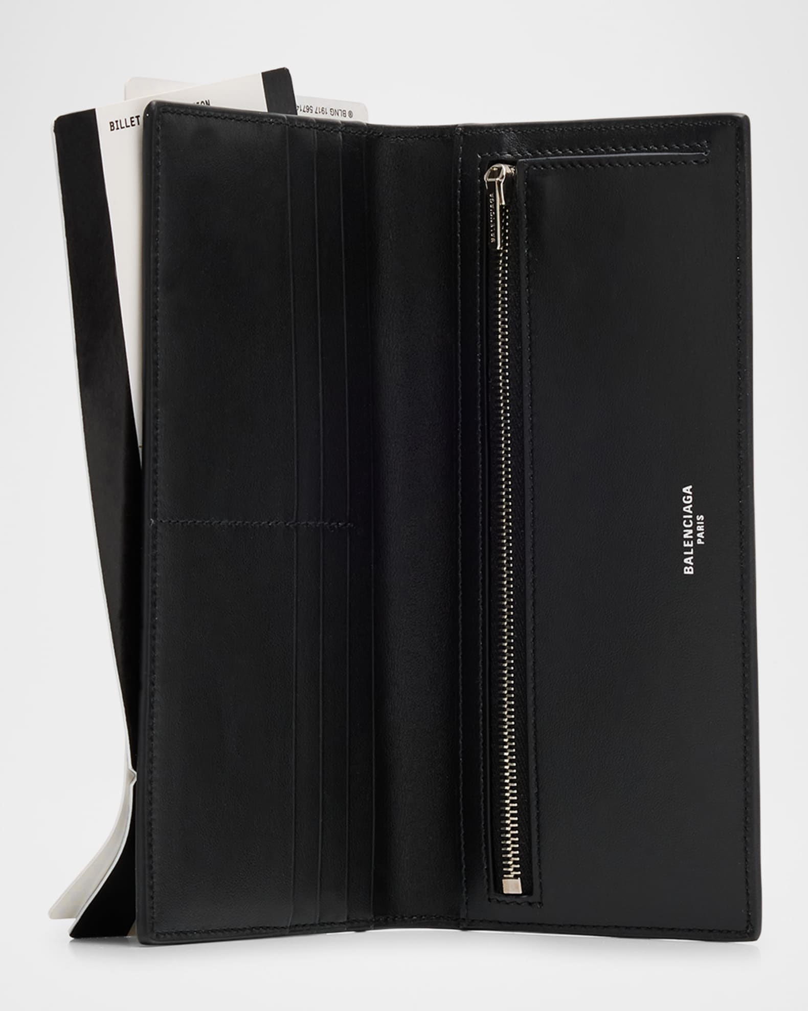 Balenciaga Men's Passport Long Wallet with 2 Tickets