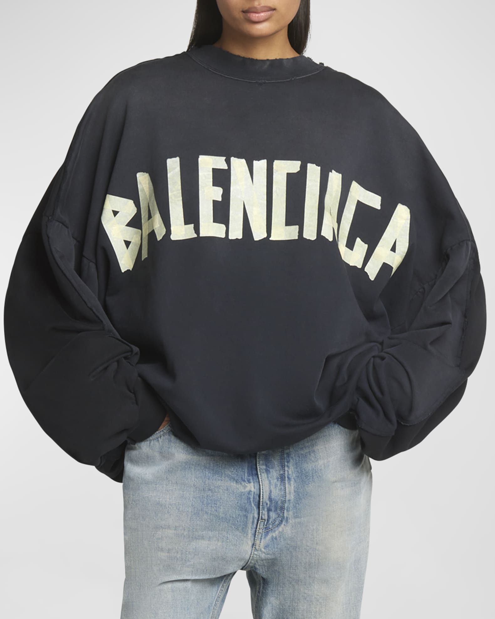 【別倉庫からの配送】 Balenciaga Sweatshirt Crewneck Front Double Oversized トップス