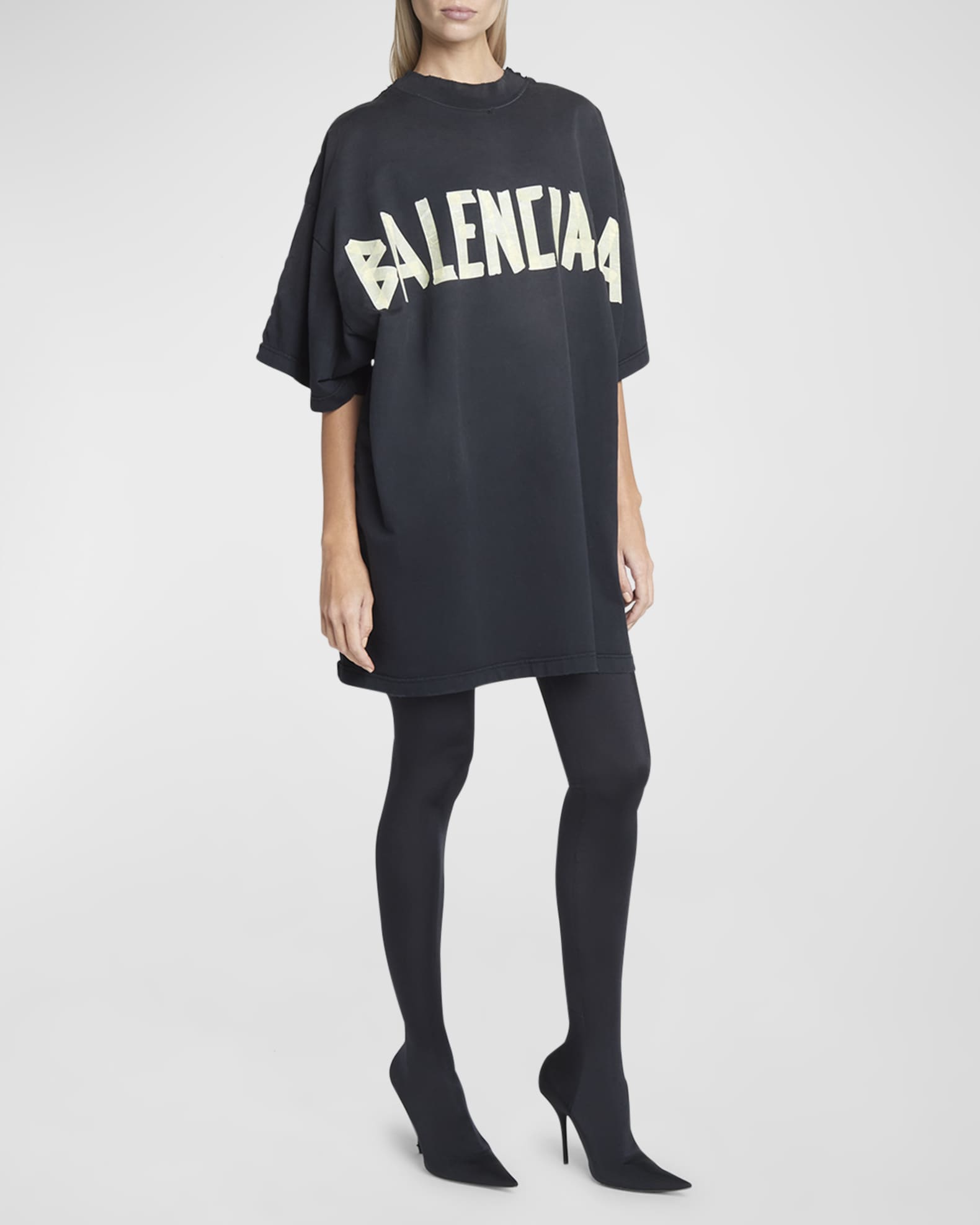 Tape Type Double Front T-Shirt Oversized