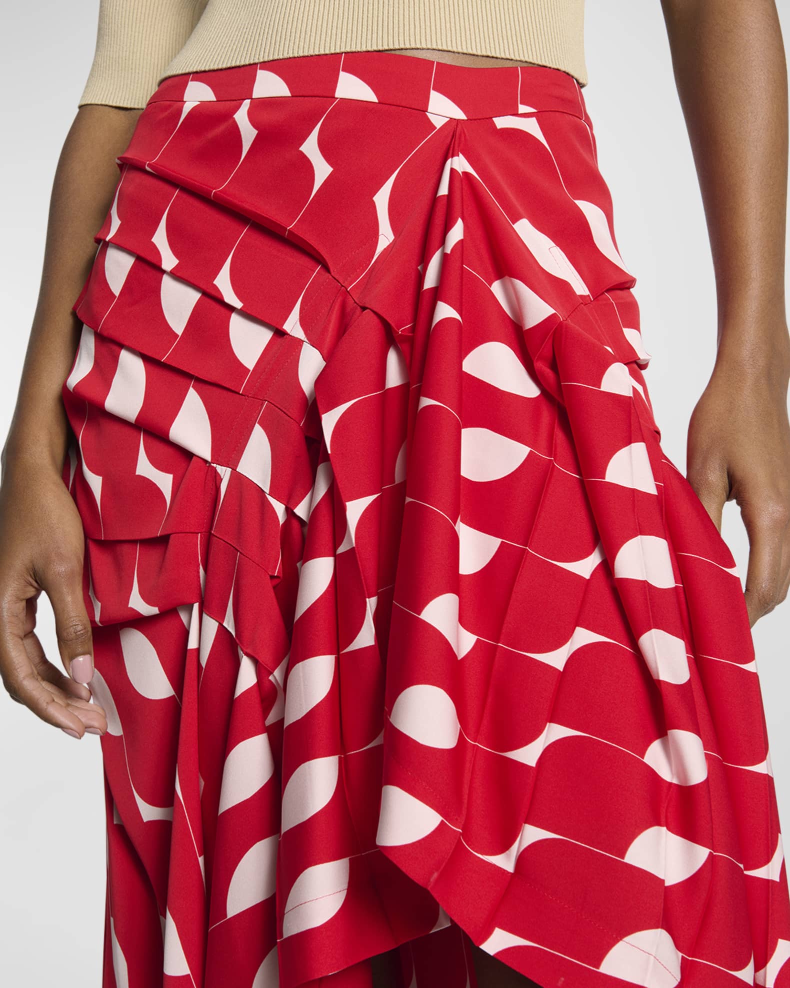 Red polka dot denser skirt 8x10