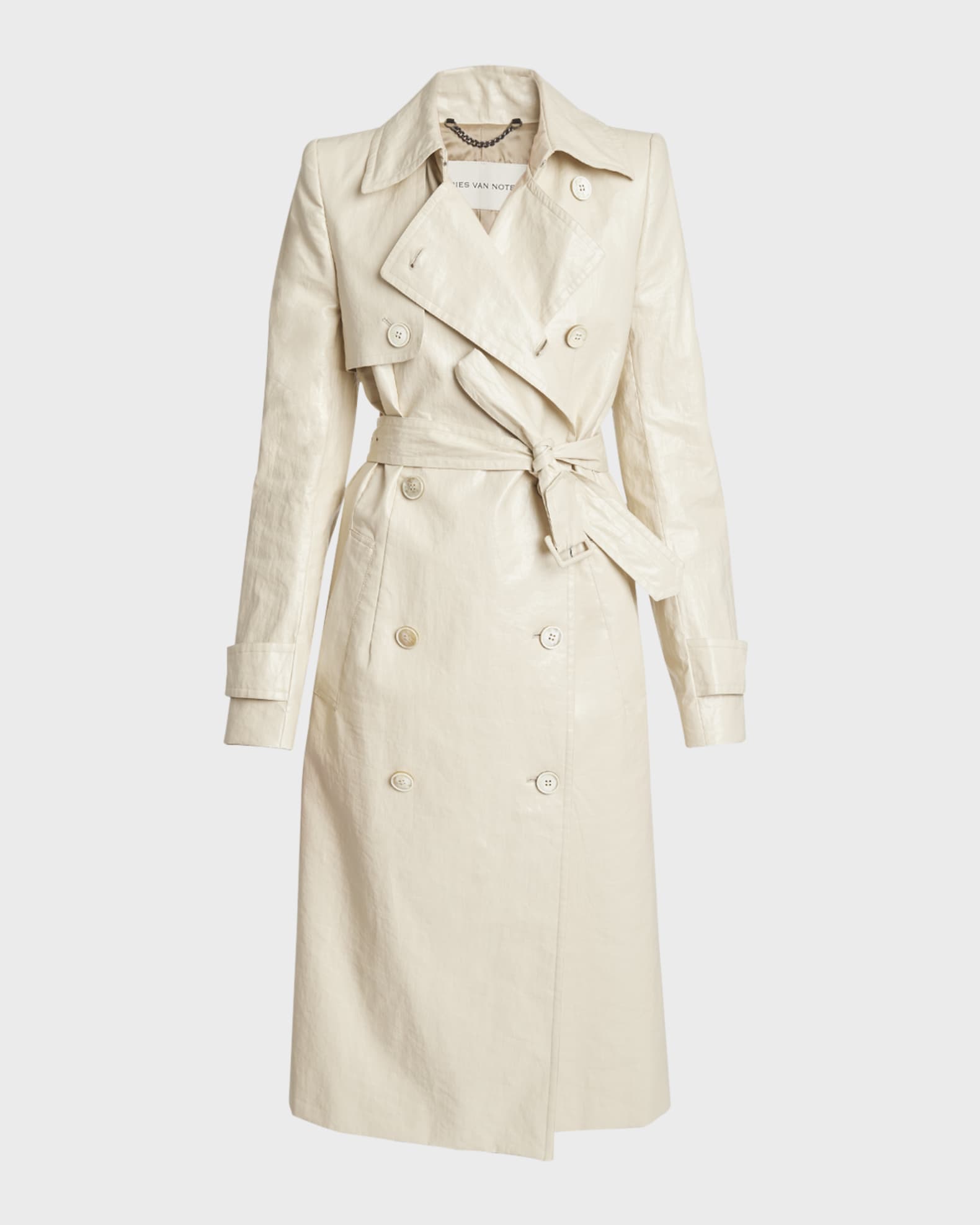 Jil Sander textured belted trench coat - Neutrals