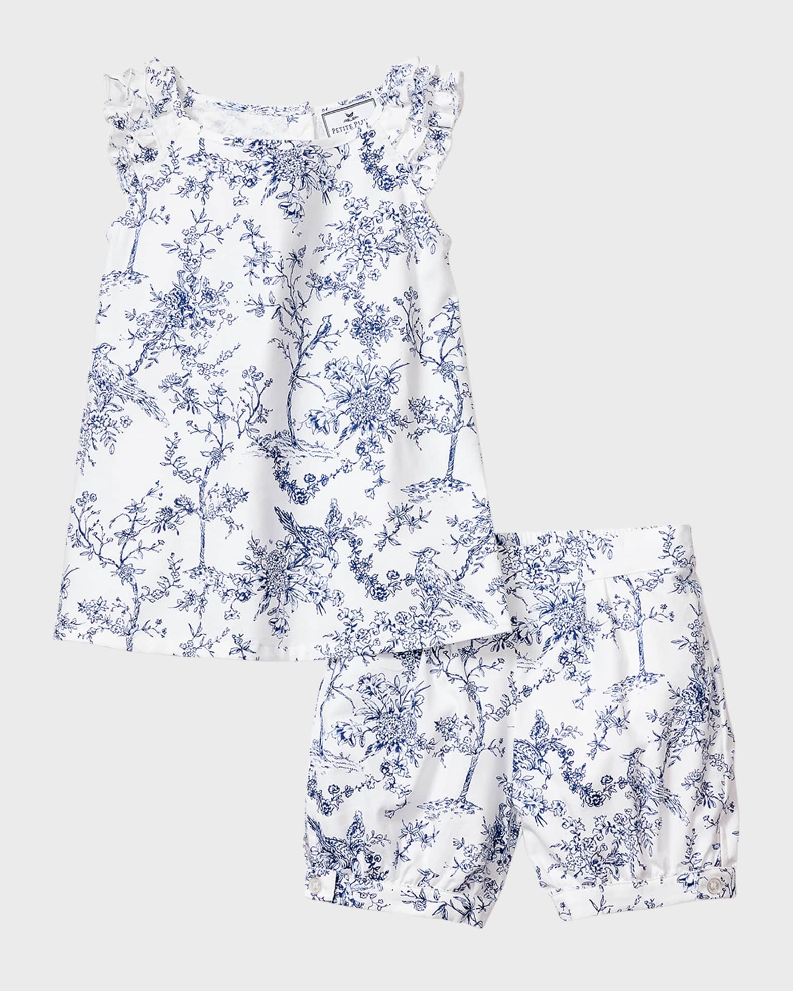 Kid's Amelie Printed Shorts Set, Size 6M-14 0
