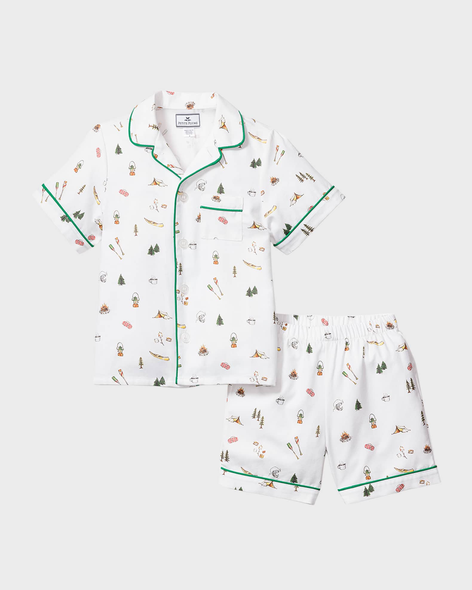 Petite Plume Kid's Printed Shorts Set, Size 6M-14