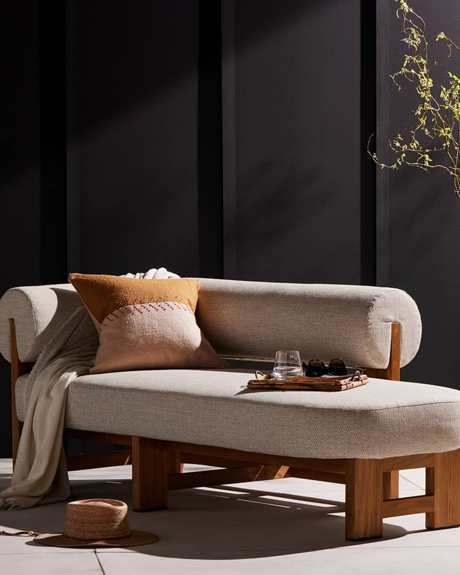 Four Hands Malta Outdoor Left Arm Chaise