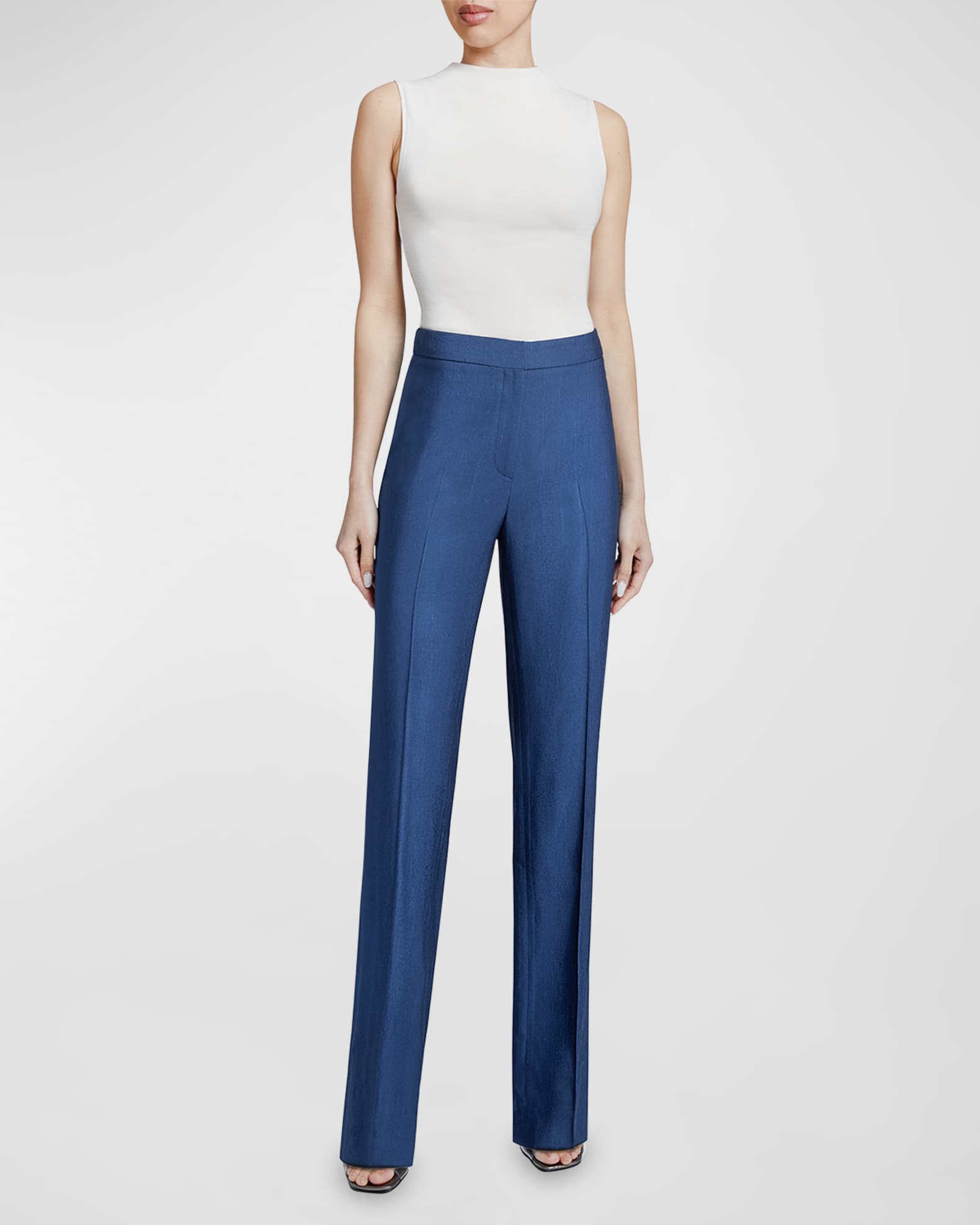 Women's straight leg twill pants cheap
