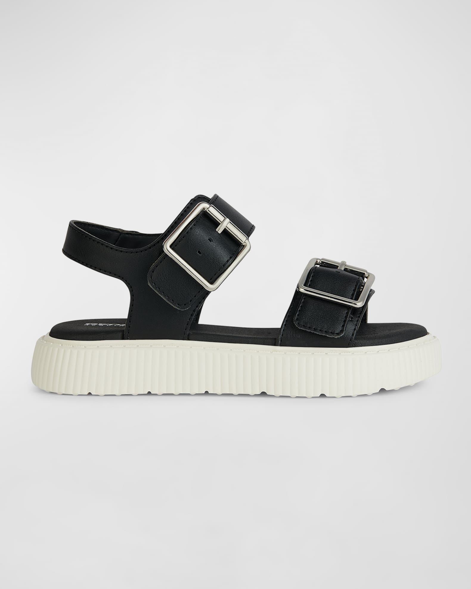 Geox Girl's Kodette Leather Dual Buckle Sandals, Toddler/Kids