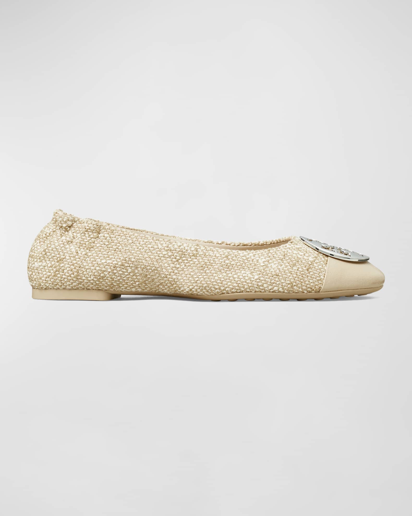 Tory Burch Claire Cap-Toe Ballerina Flats